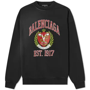 Balenciaga Black College Sweatshirt