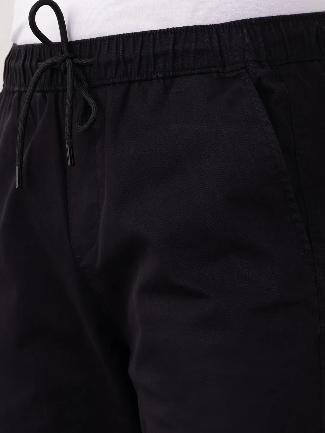 Black Plain Jogger Pants