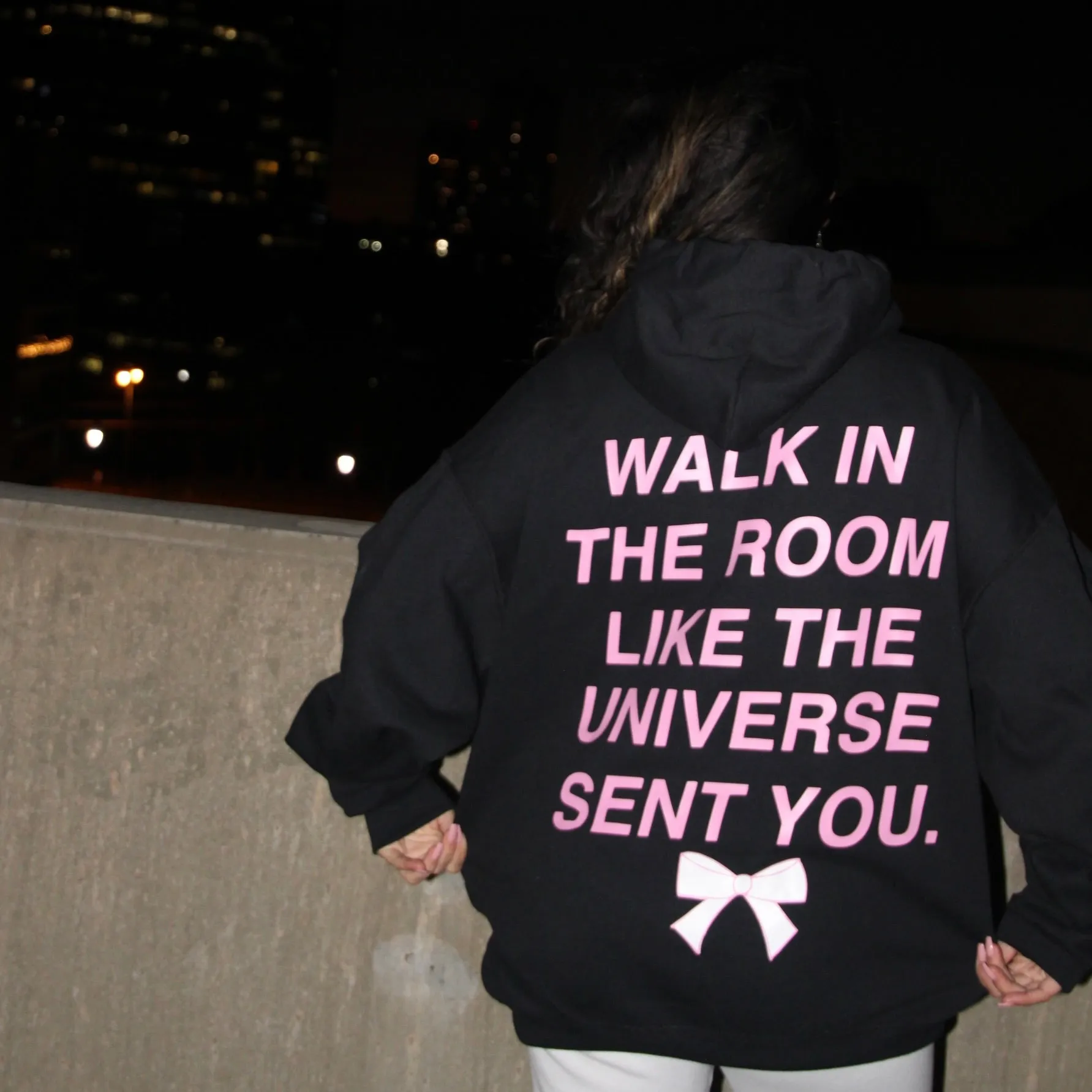 Black Walk In the Room Like the Universe Sent You Sweatshirt (S-5XL)