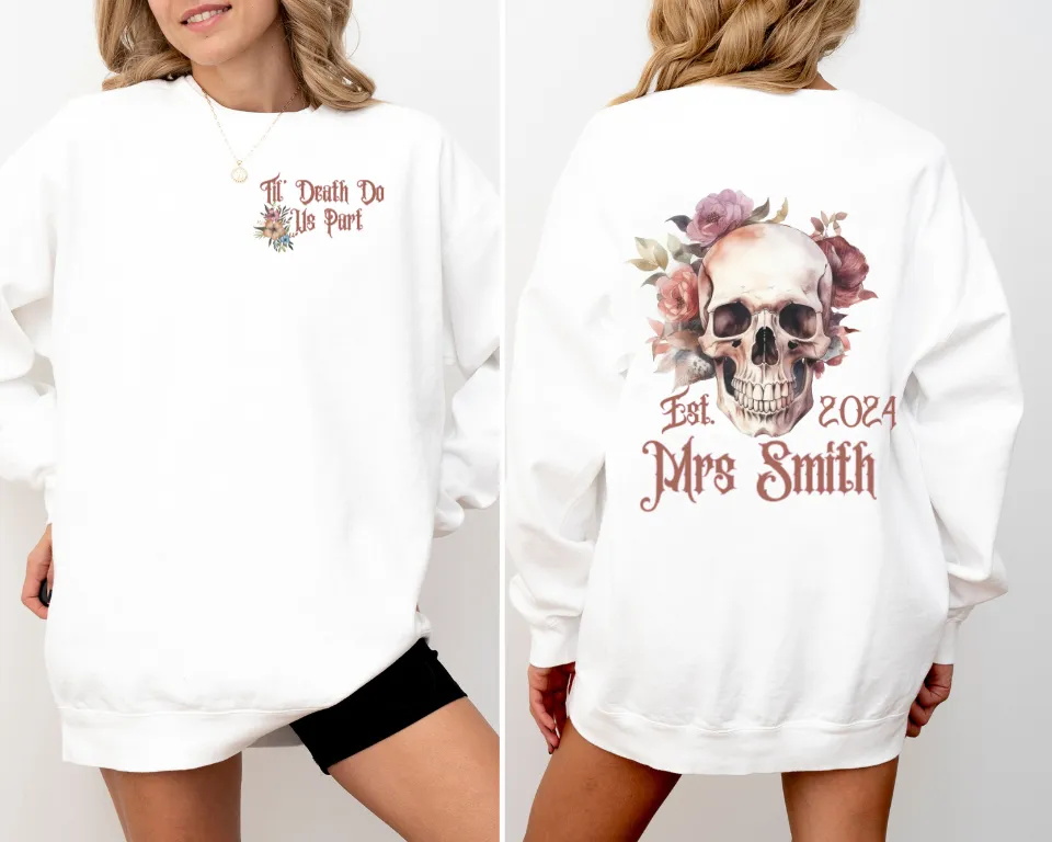 Bride Comfort Colors Sweatshirt, Til Death Do UsPart