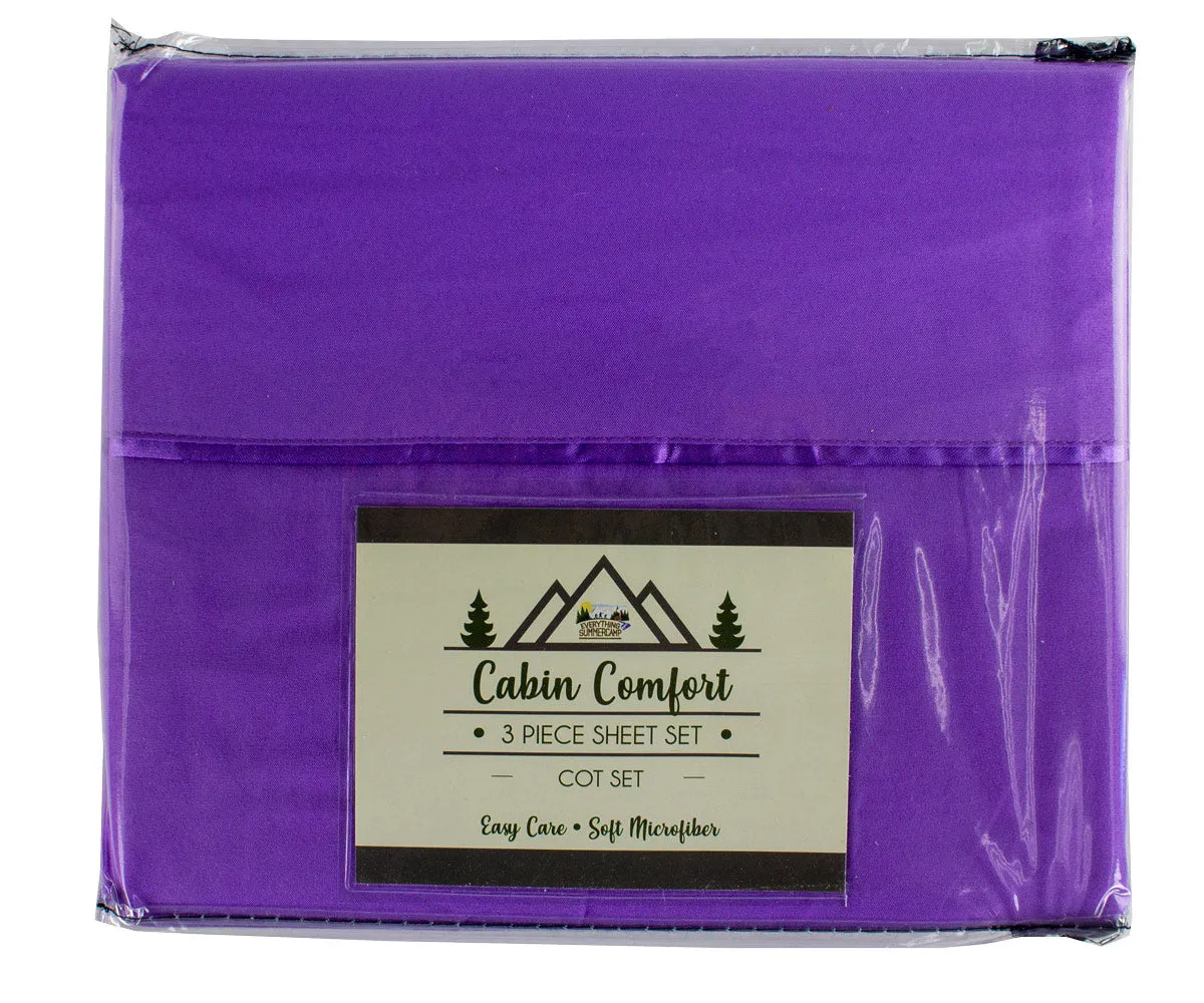 Cabin Comfort Camp Cot Sheet Sets