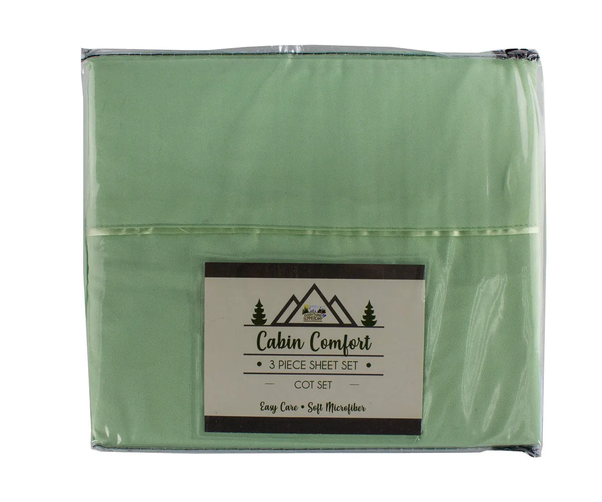 Cabin Comfort Camp Cot Sheet Sets