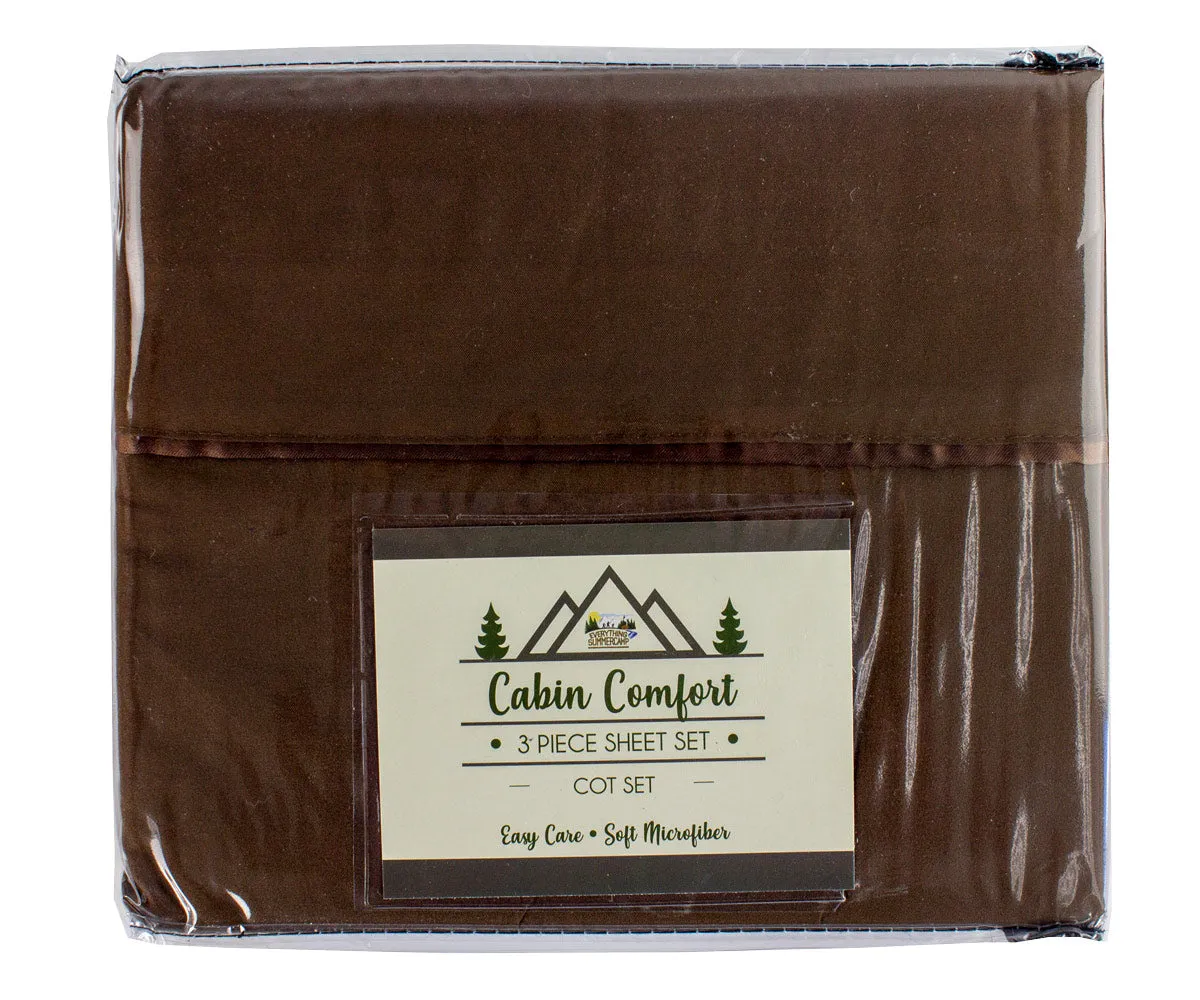 Cabin Comfort Camp Cot Sheet Sets