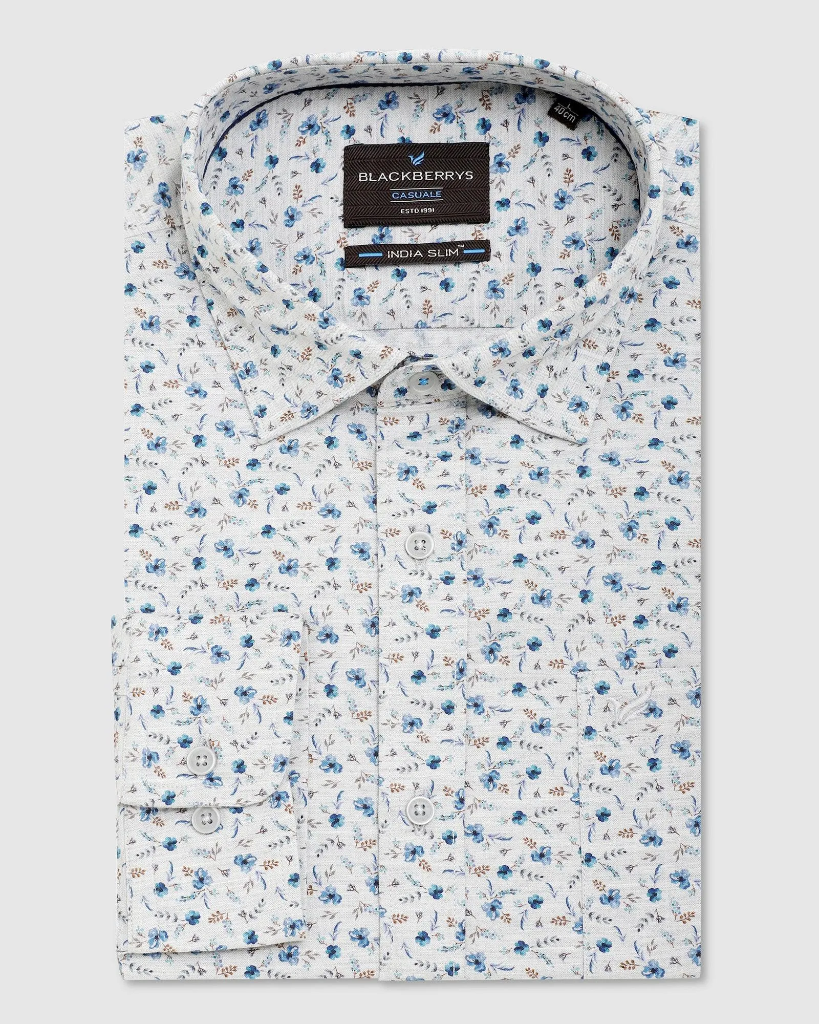 Casual Grey Printed Shirt - Jason