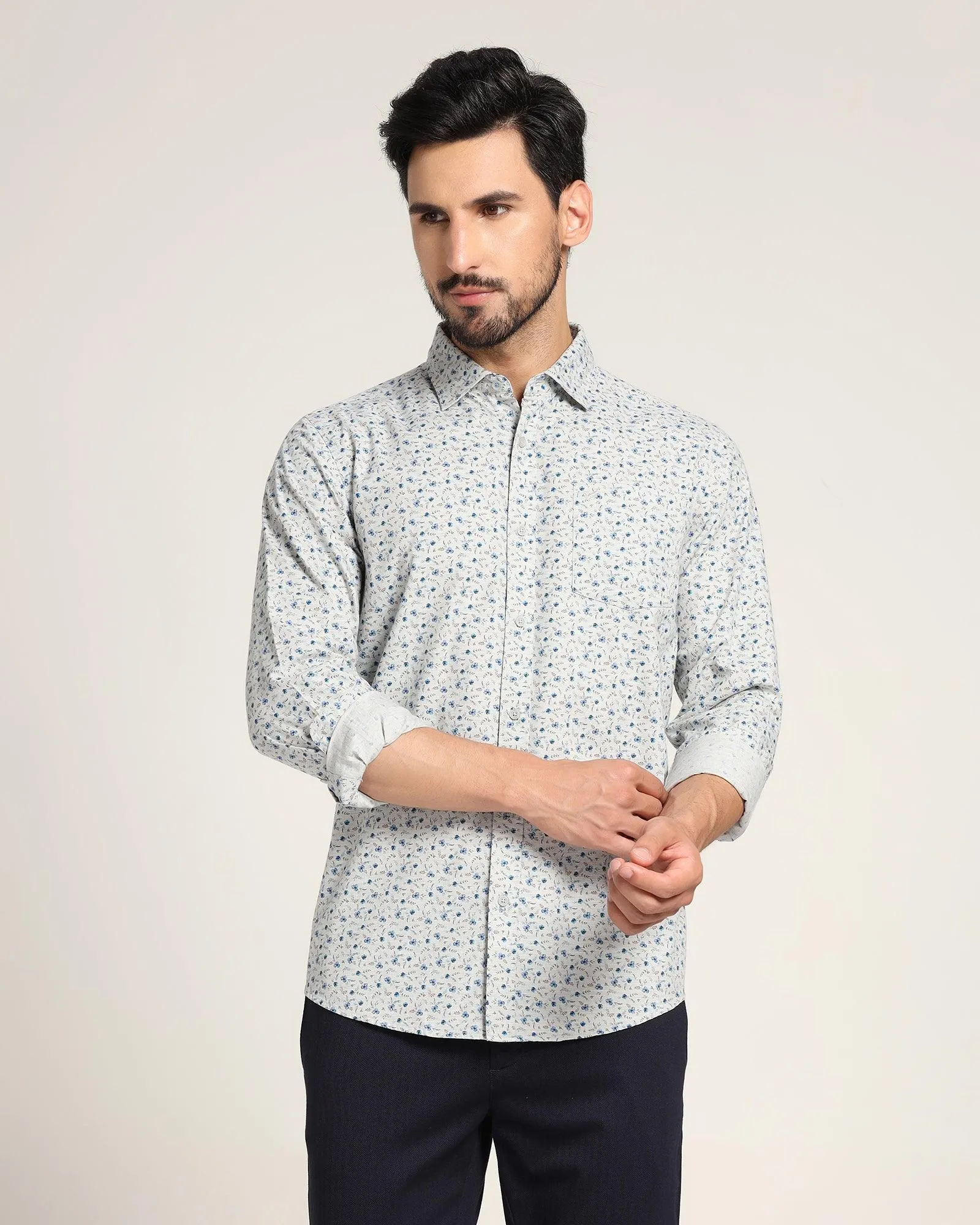 Casual Grey Printed Shirt - Jason