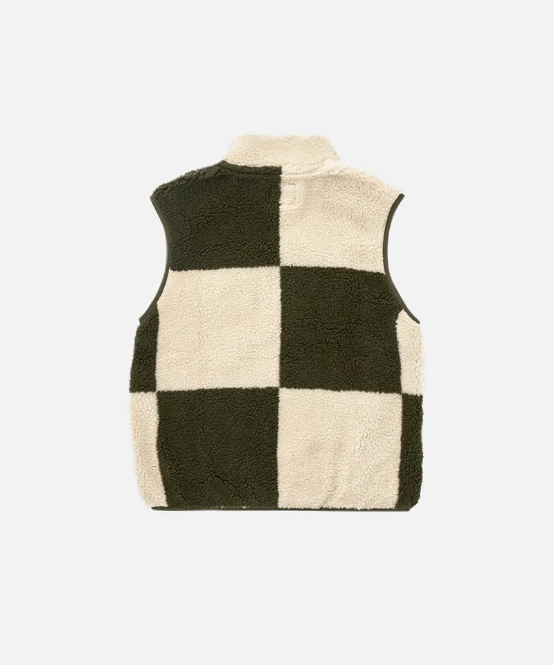 Checkered Sherpa Vest