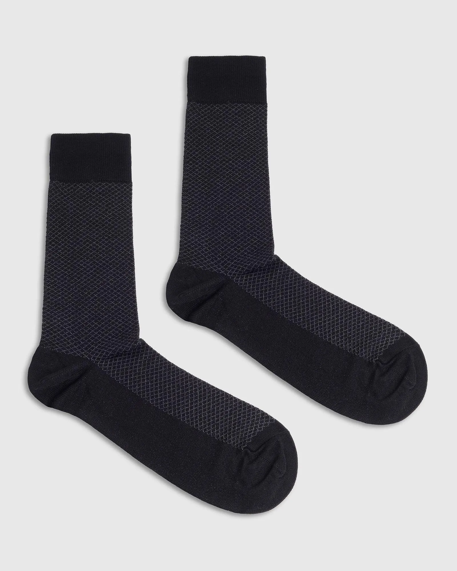 Cotton Black Textured Socks - Rexburg