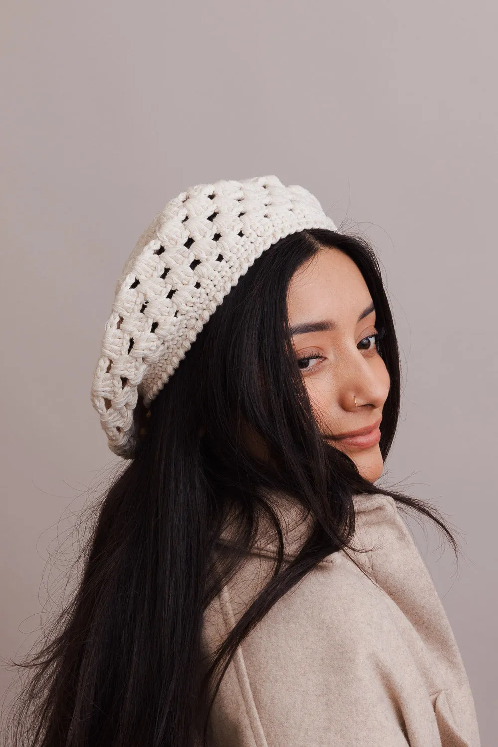 Darling Crochet Knitted Beret