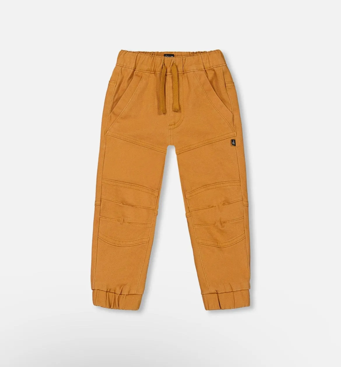 Deux Par Deux Streched Twill Jogger Pants- Caramel