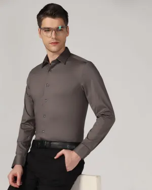 Formal Grey Solid Shirt - Sofk