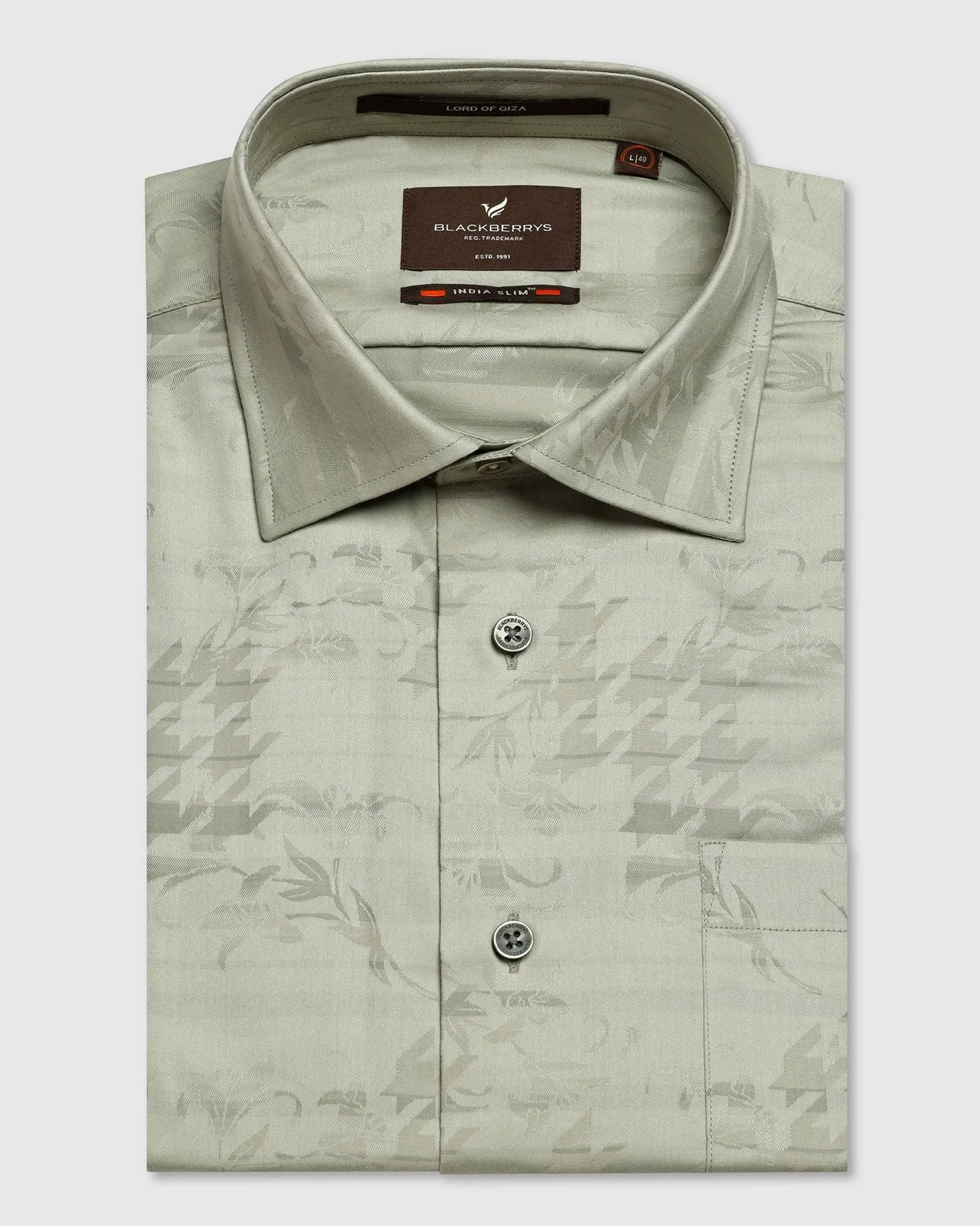 Formal Olive Printed Shirt - Jacob