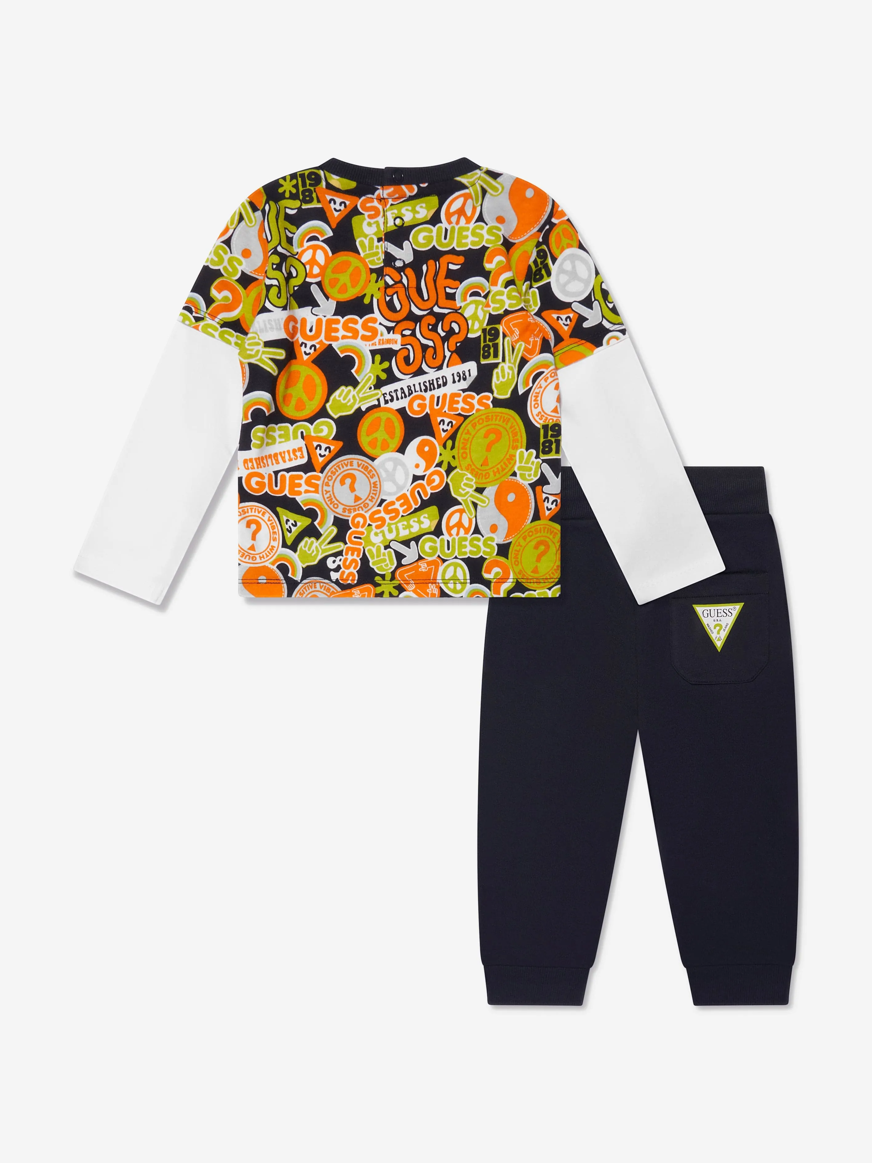 Guess Boys T-Shirt And Joggers Set in Black