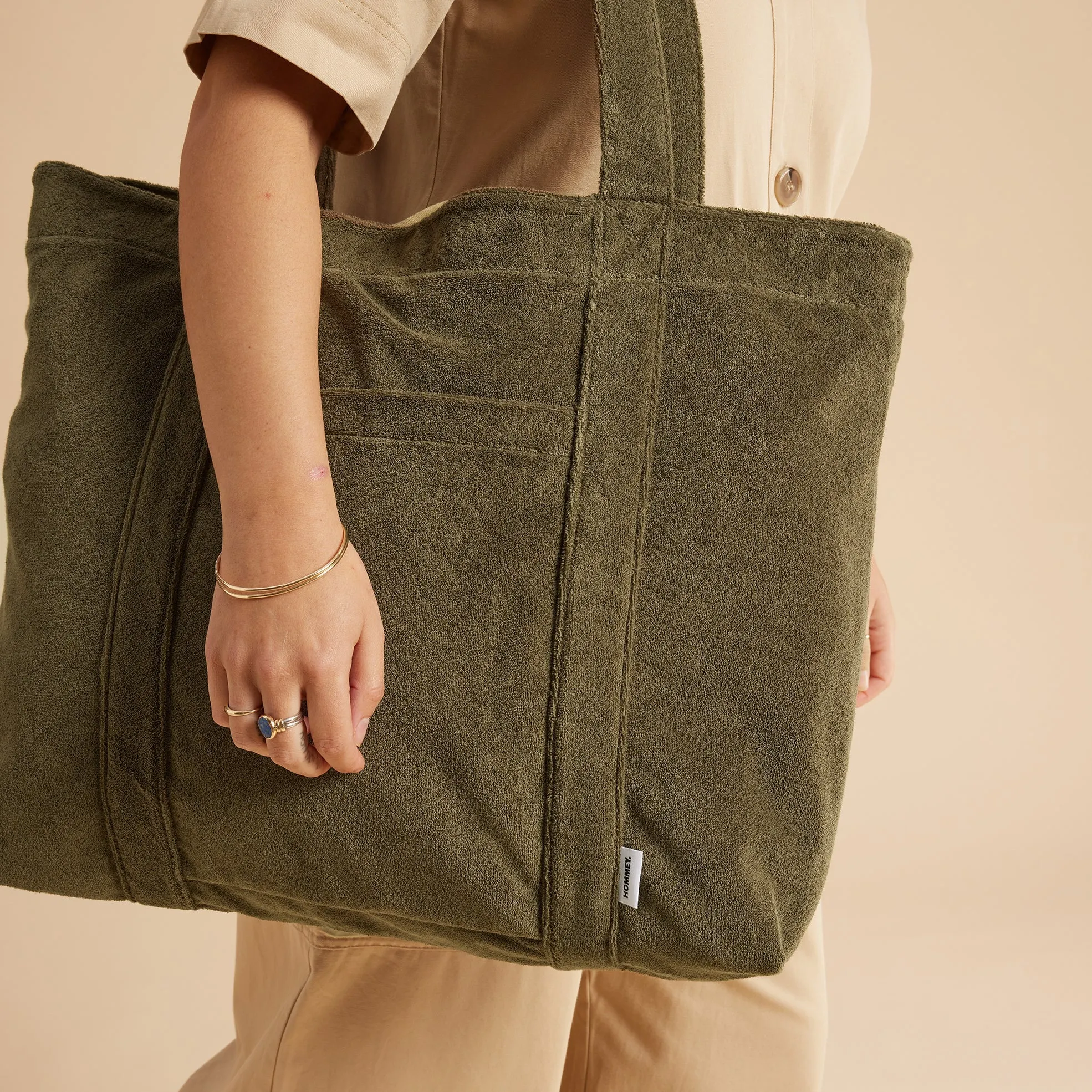 Hommey Terry Beach Bag - Bay Leaf