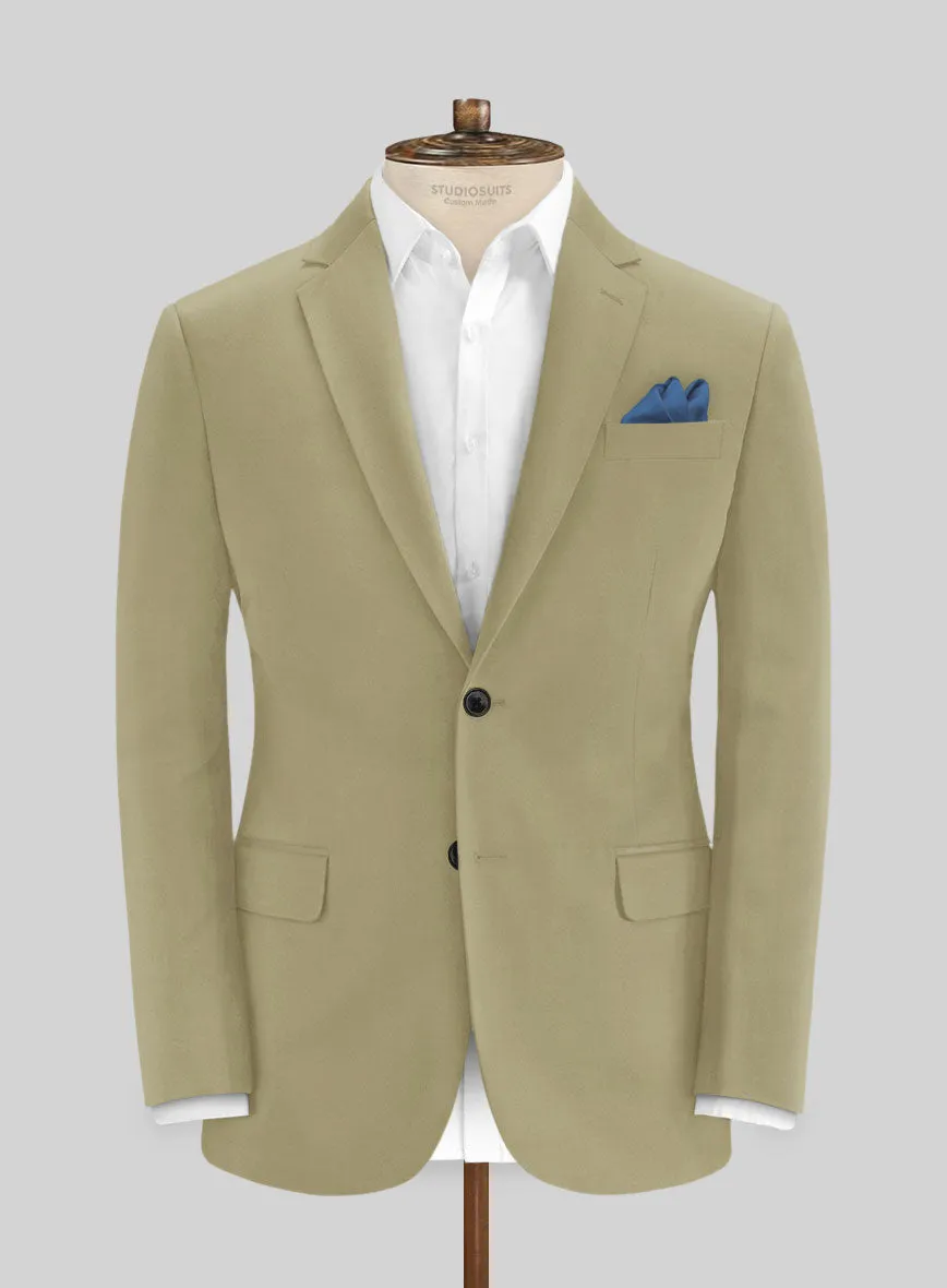 Italian Dark Tan Cotton Stretch Jacket