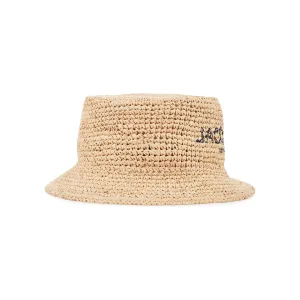 Jacquemus peach bucket hat for a stylish