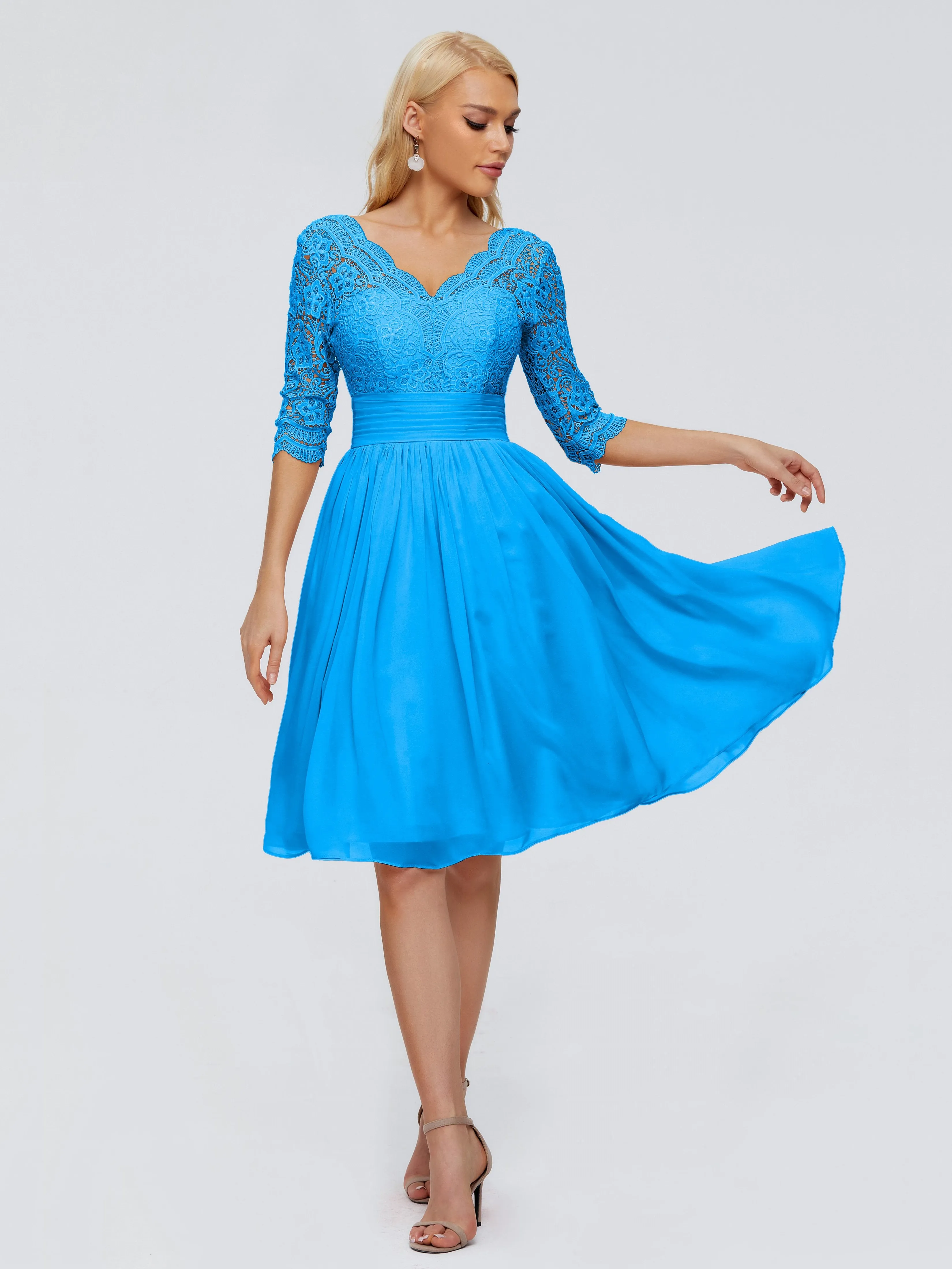 Jordyn Elegant V-neck Chiffon Bridesmaid Dresses