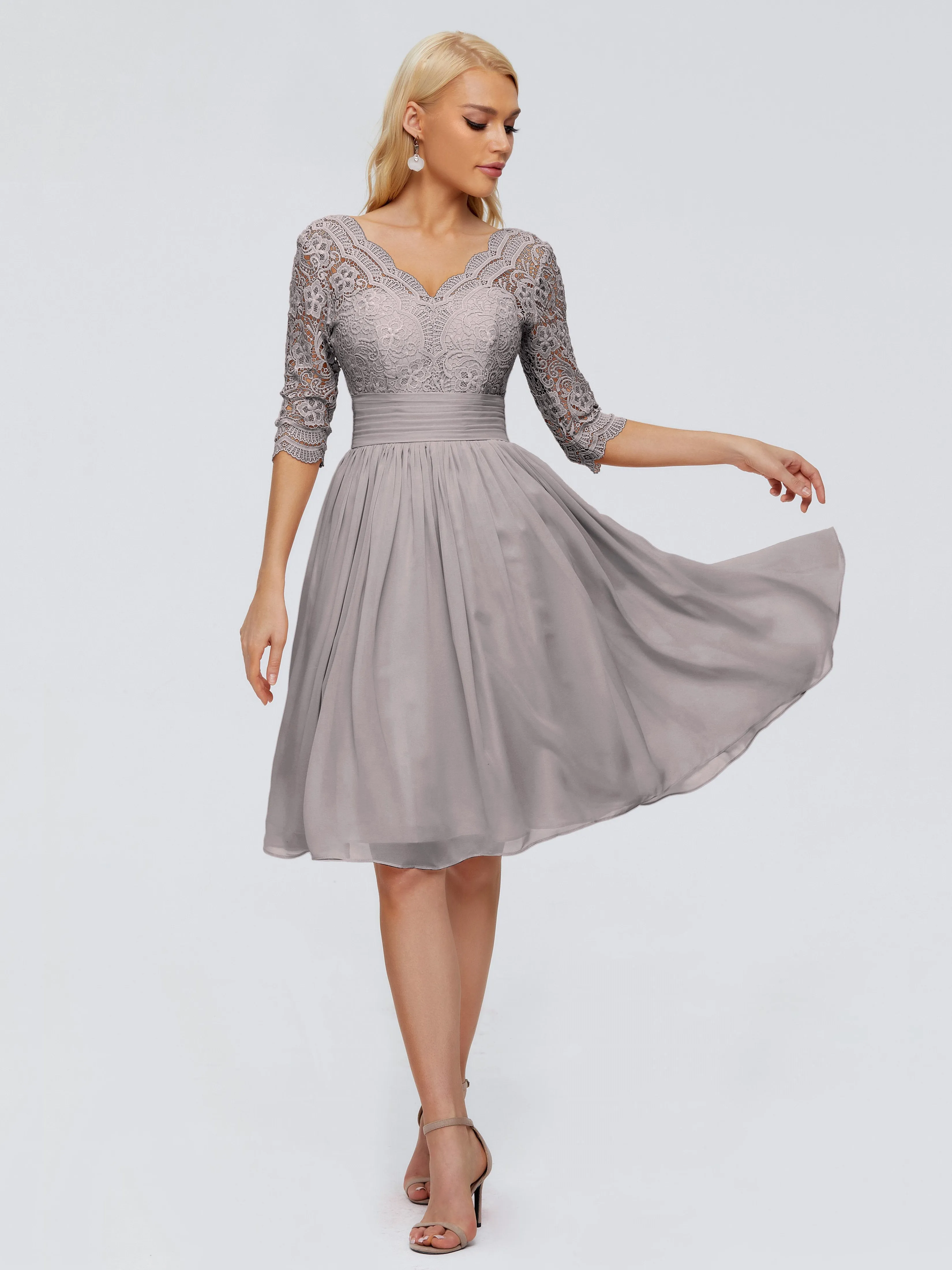 Jordyn Elegant V-neck Chiffon Bridesmaid Dresses