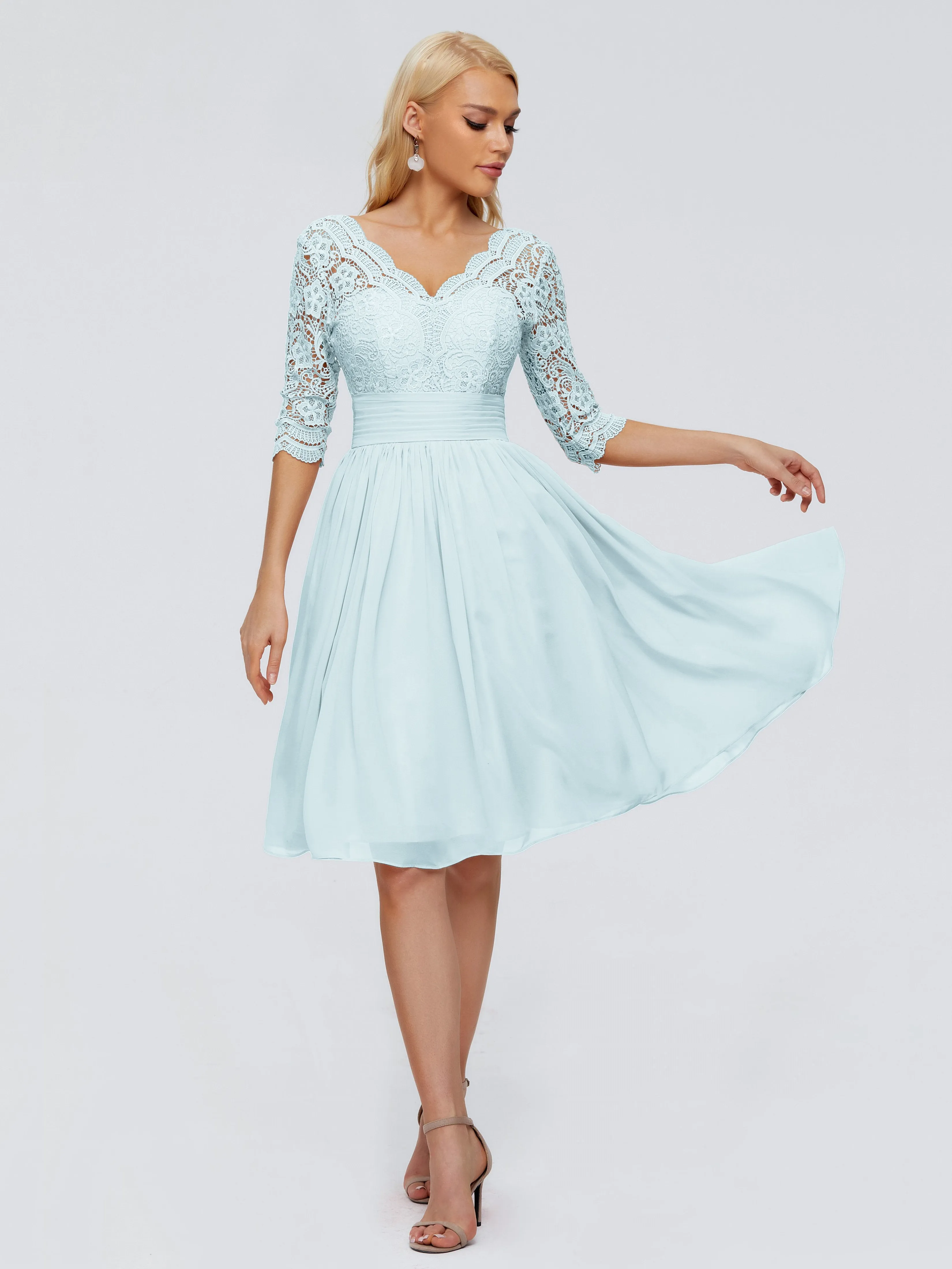 Jordyn Elegant V-neck Chiffon Bridesmaid Dresses