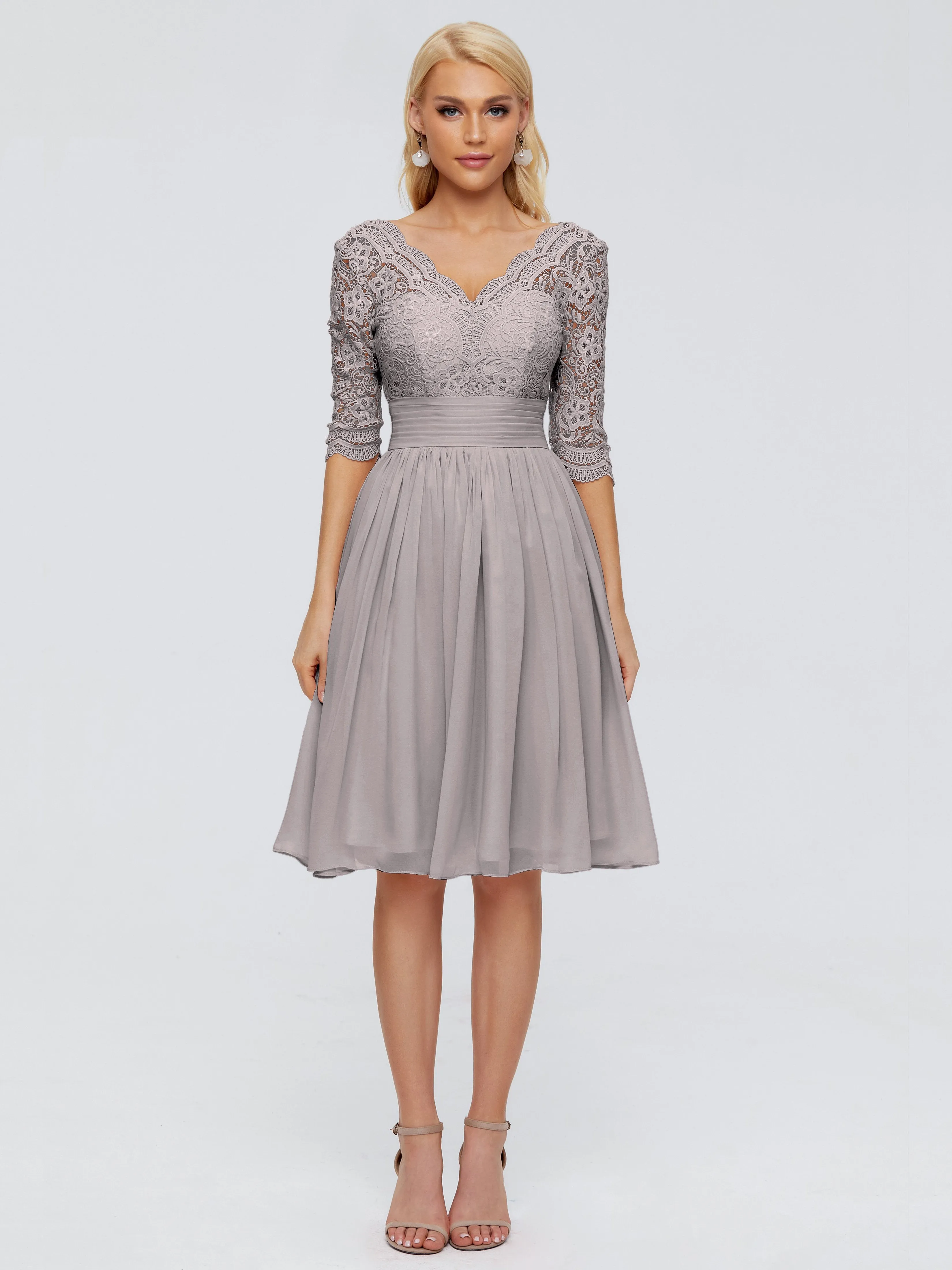 Jordyn Elegant V-neck Chiffon Bridesmaid Dresses