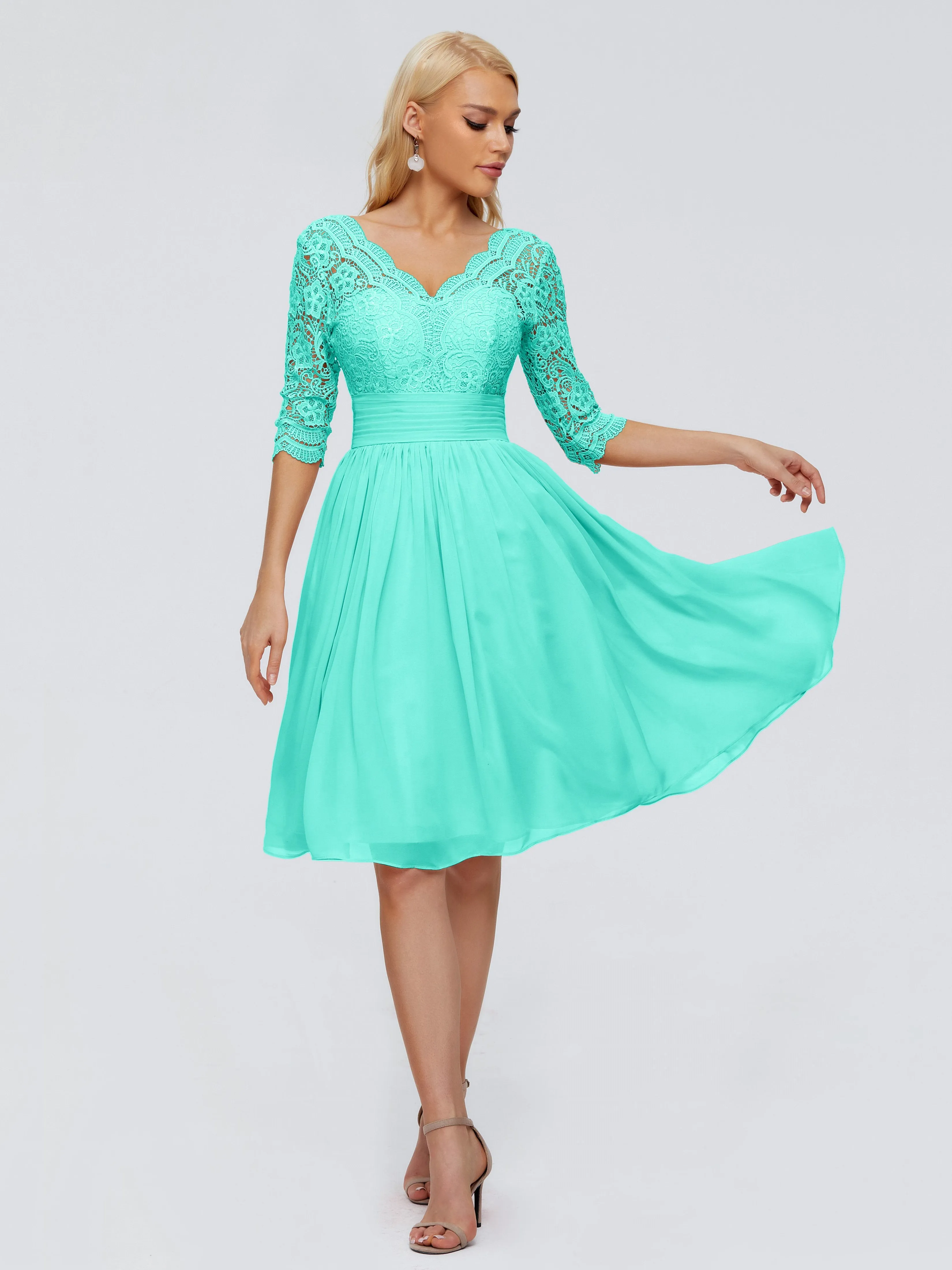 Jordyn Elegant V-neck Chiffon Bridesmaid Dresses