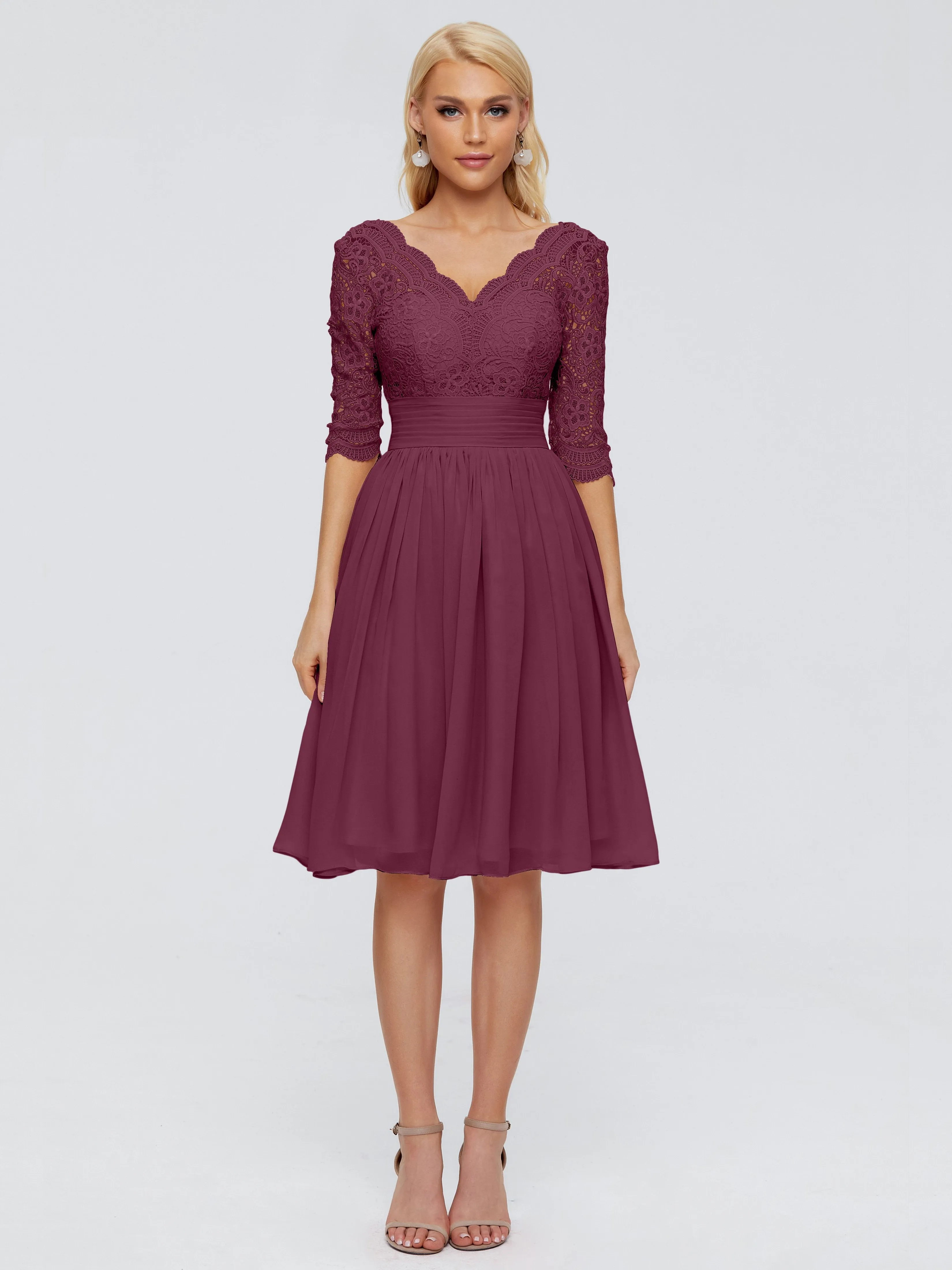 Jordyn Elegant V-neck Chiffon Bridesmaid Dresses