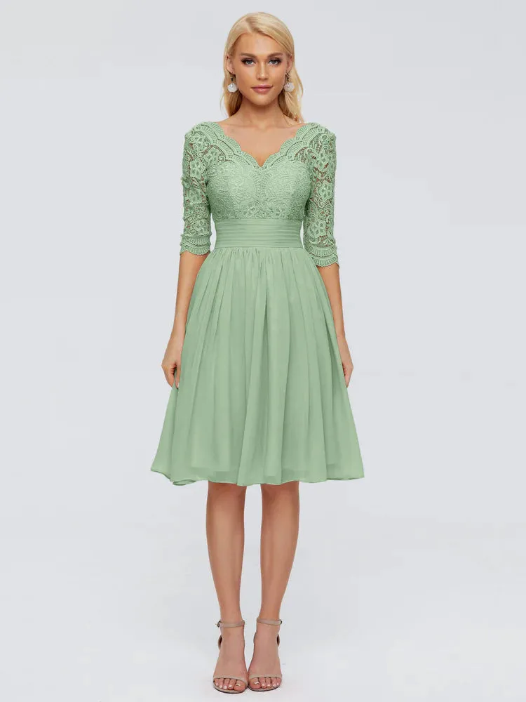 Jordyn Elegant V-neck Chiffon Bridesmaid Dresses