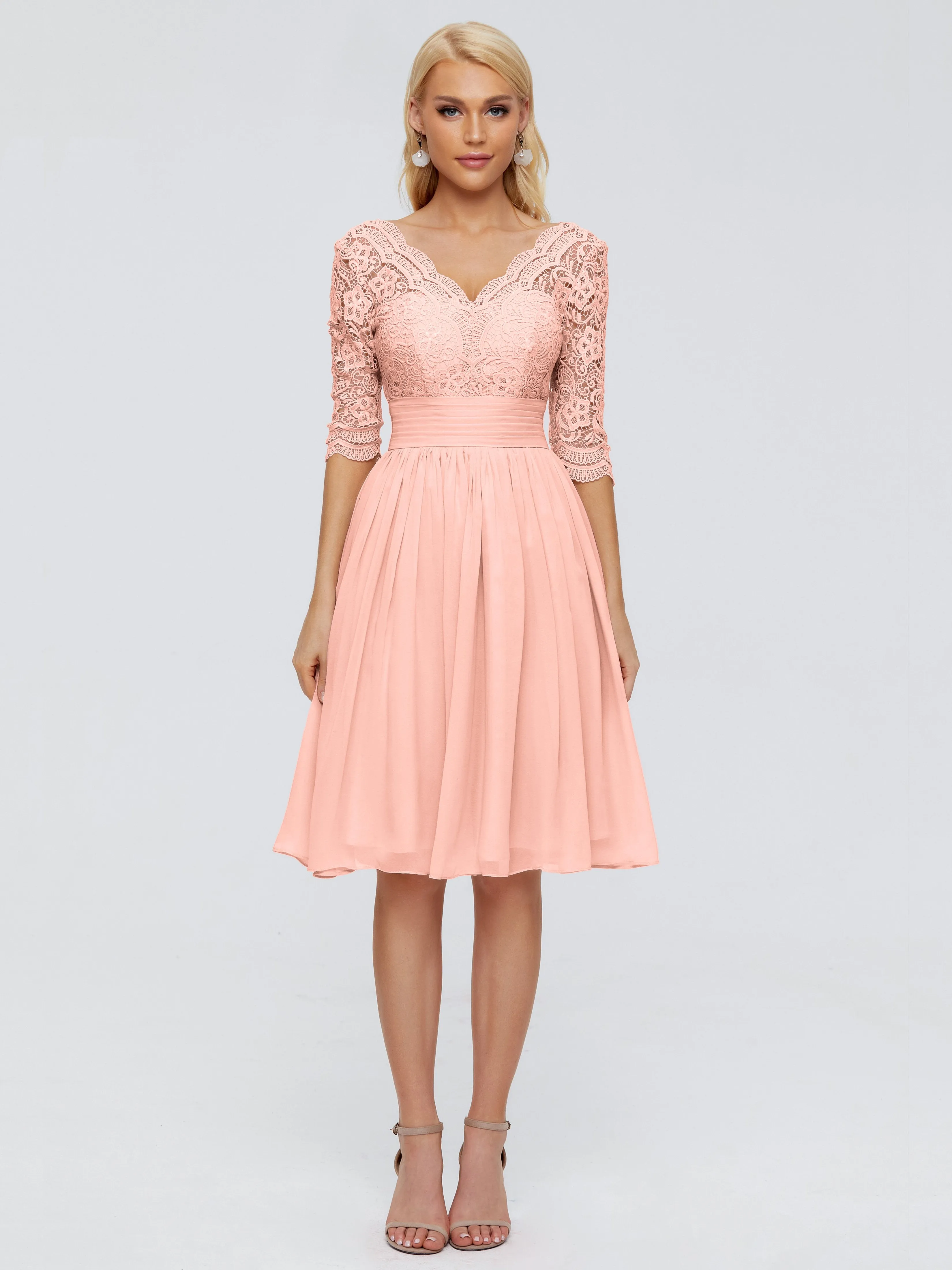 Jordyn Elegant V-neck Chiffon Bridesmaid Dresses