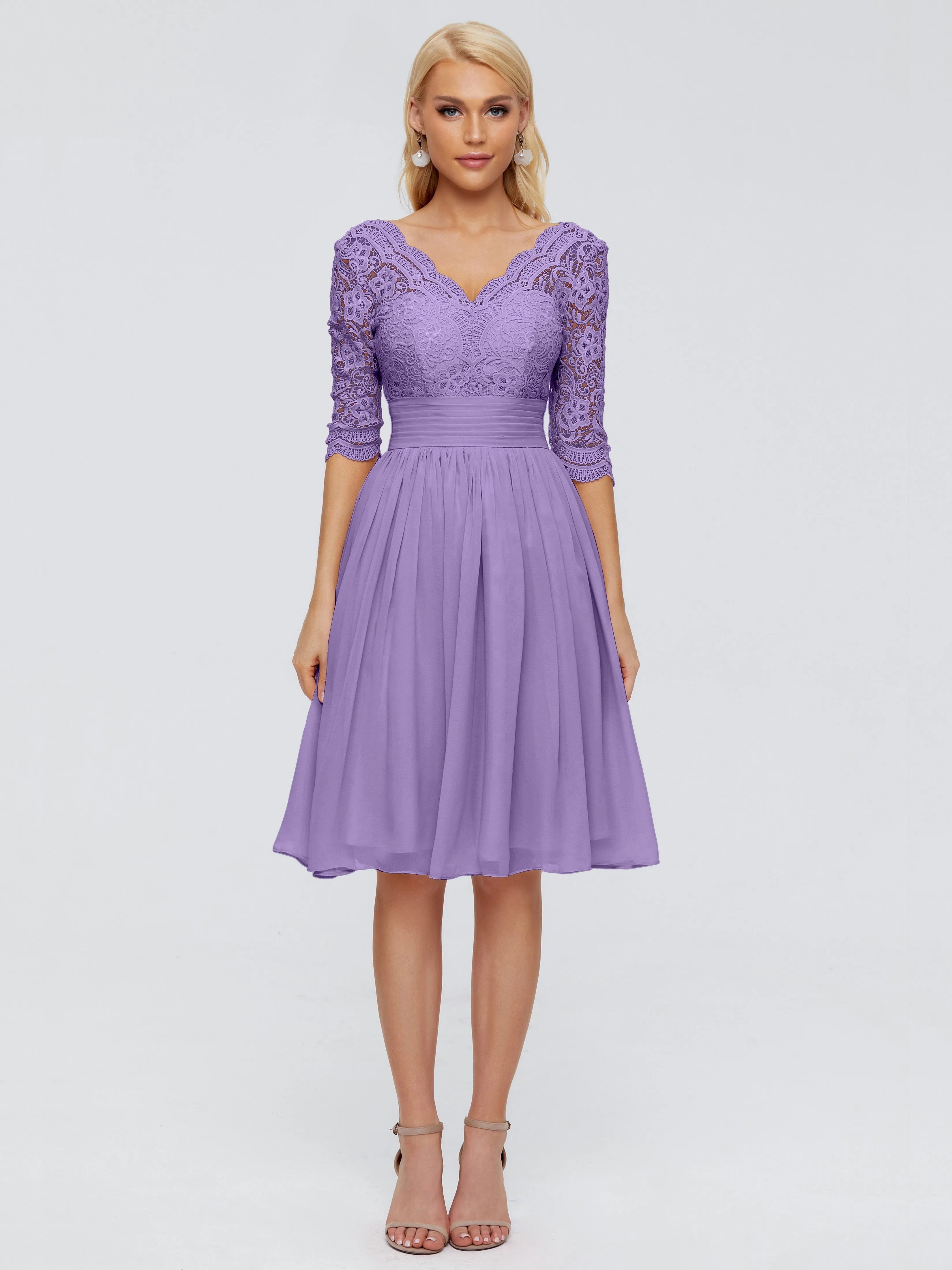 Jordyn Elegant V-neck Chiffon Bridesmaid Dresses