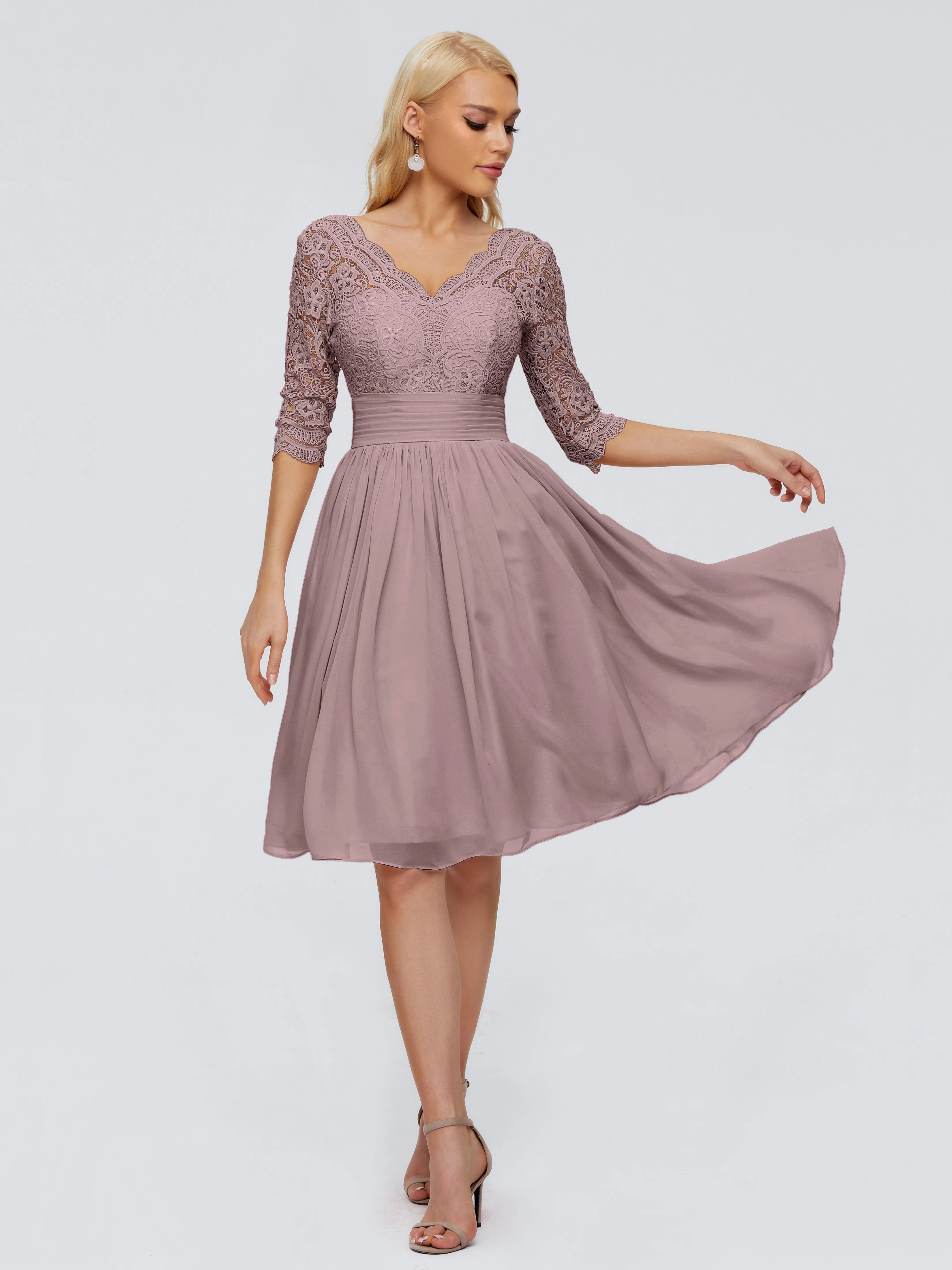 Jordyn Elegant V-neck Chiffon Bridesmaid Dresses