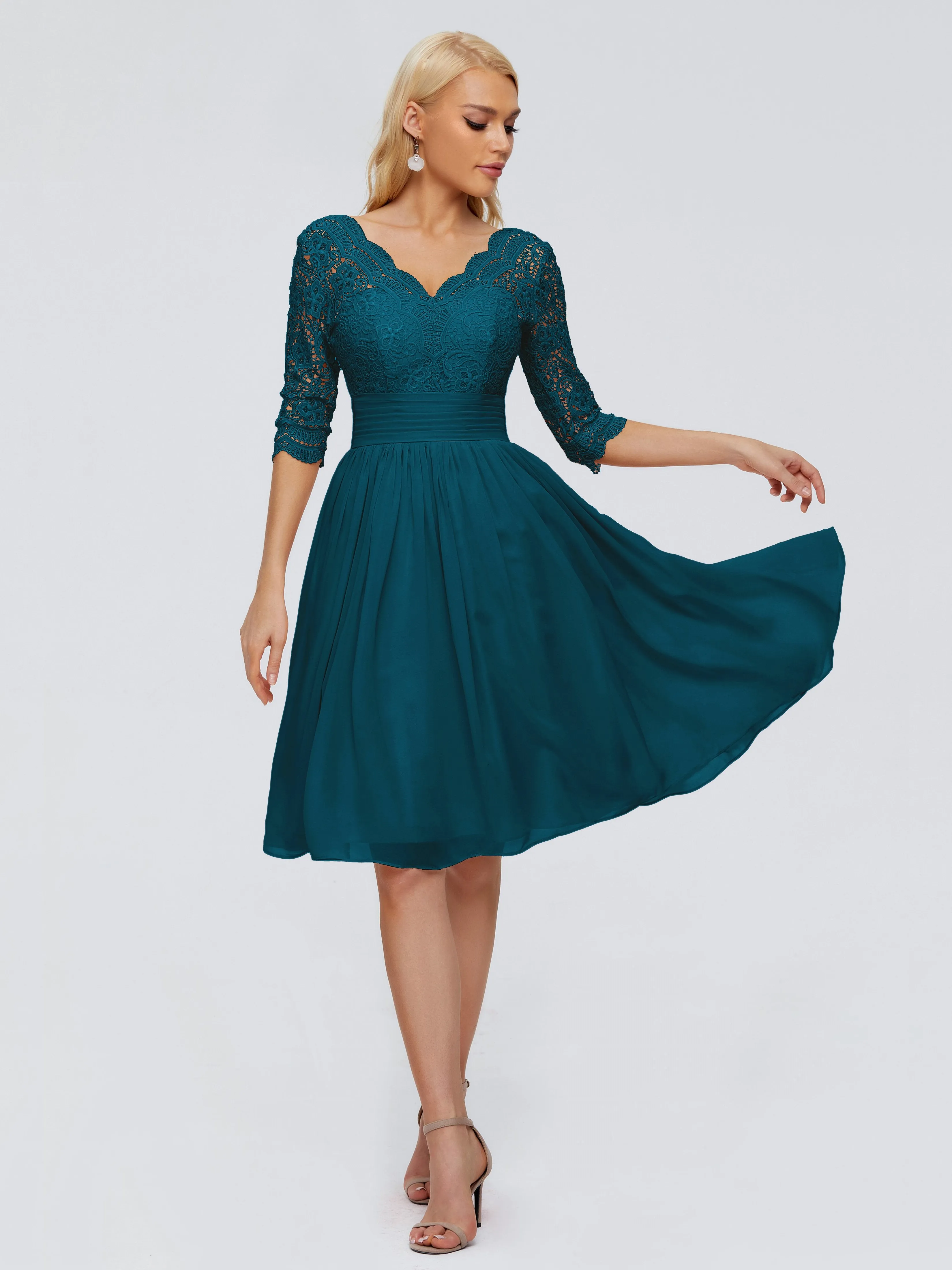 Jordyn Elegant V-neck Chiffon Bridesmaid Dresses