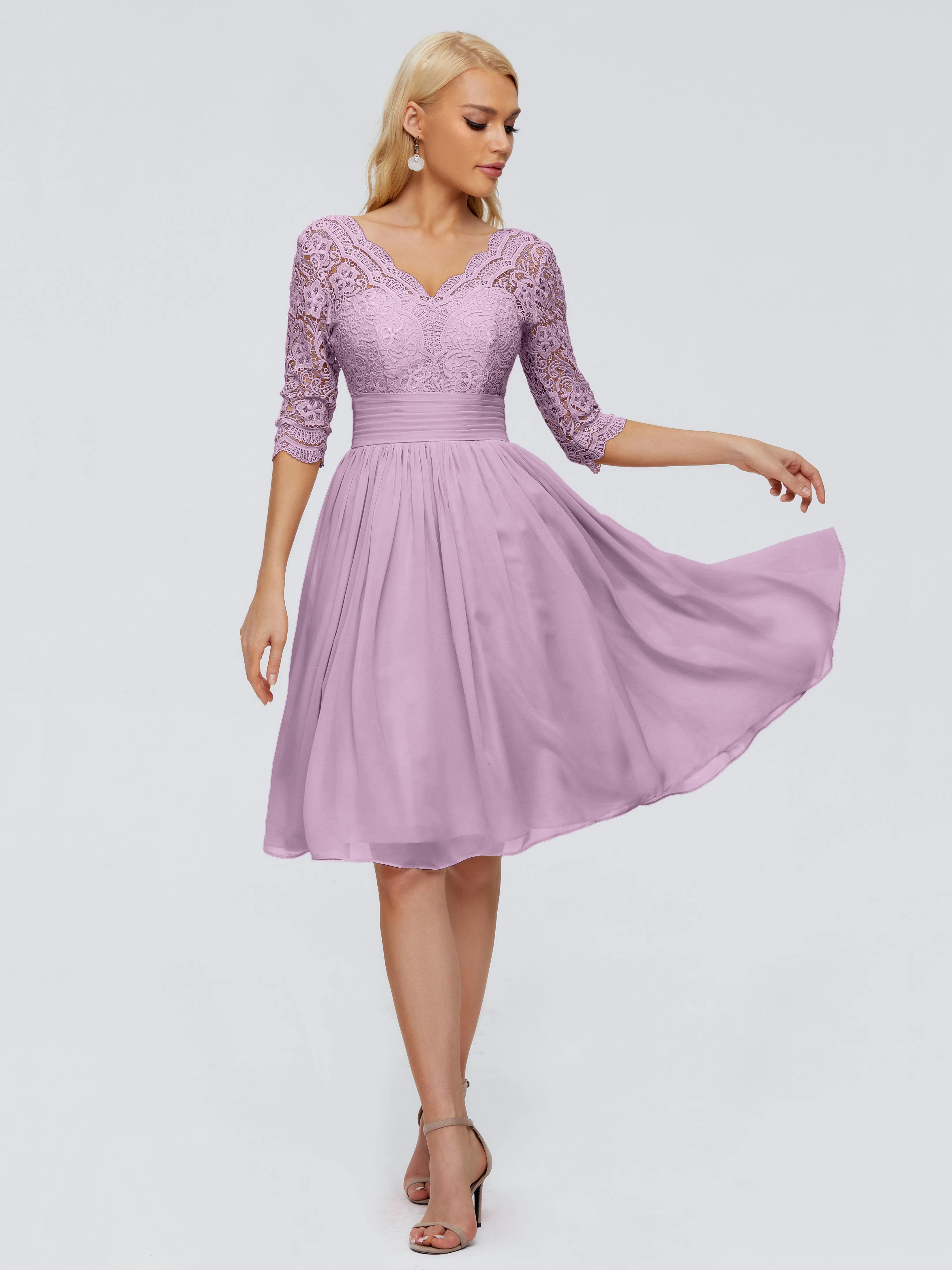 Jordyn Elegant V-neck Chiffon Bridesmaid Dresses