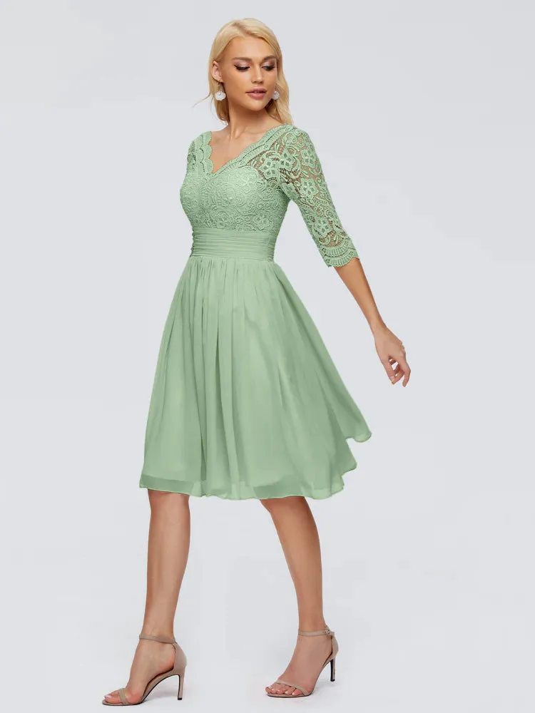 Jordyn Elegant V-neck Chiffon Bridesmaid Dresses