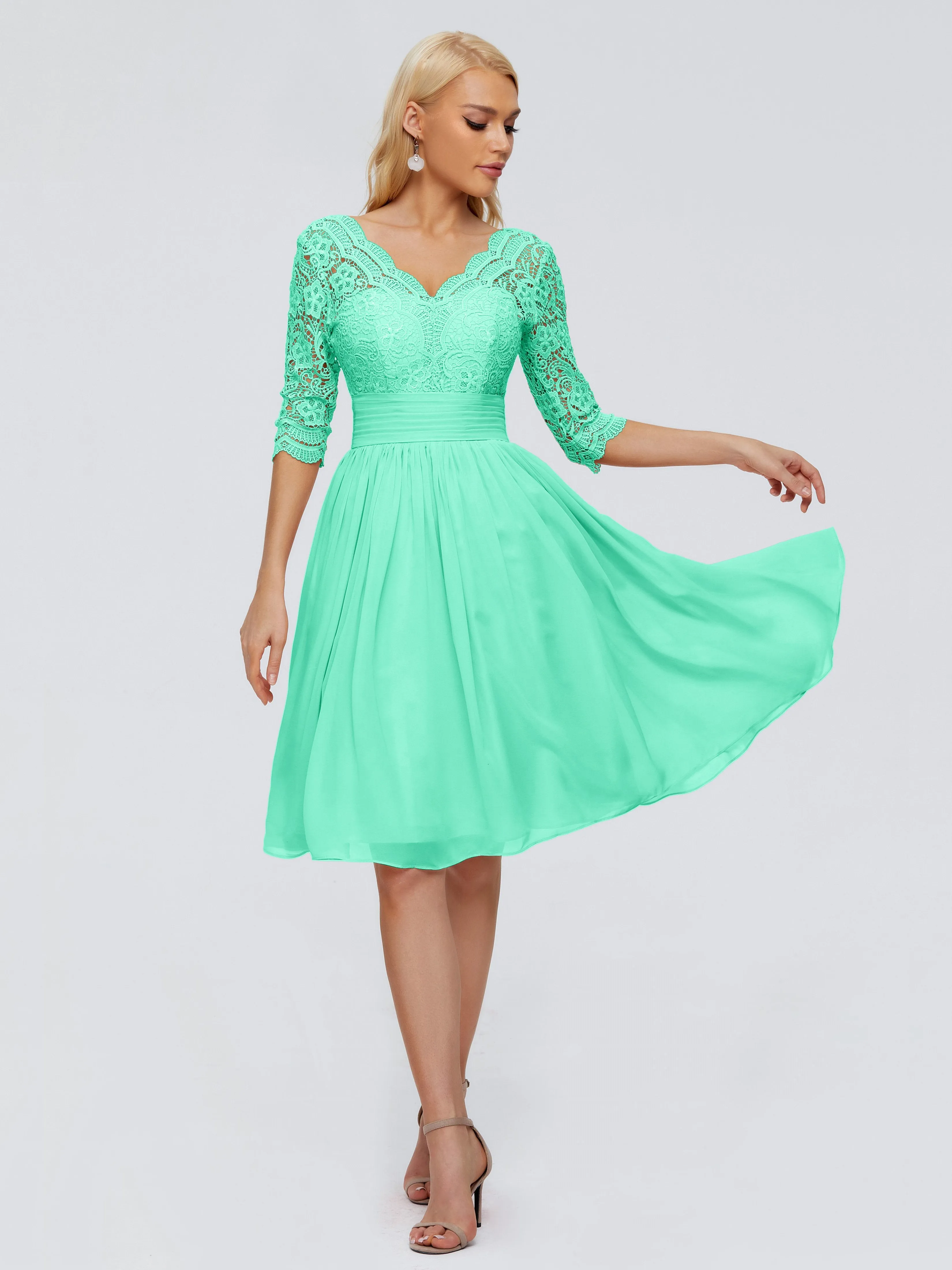 Jordyn Elegant V-neck Chiffon Bridesmaid Dresses