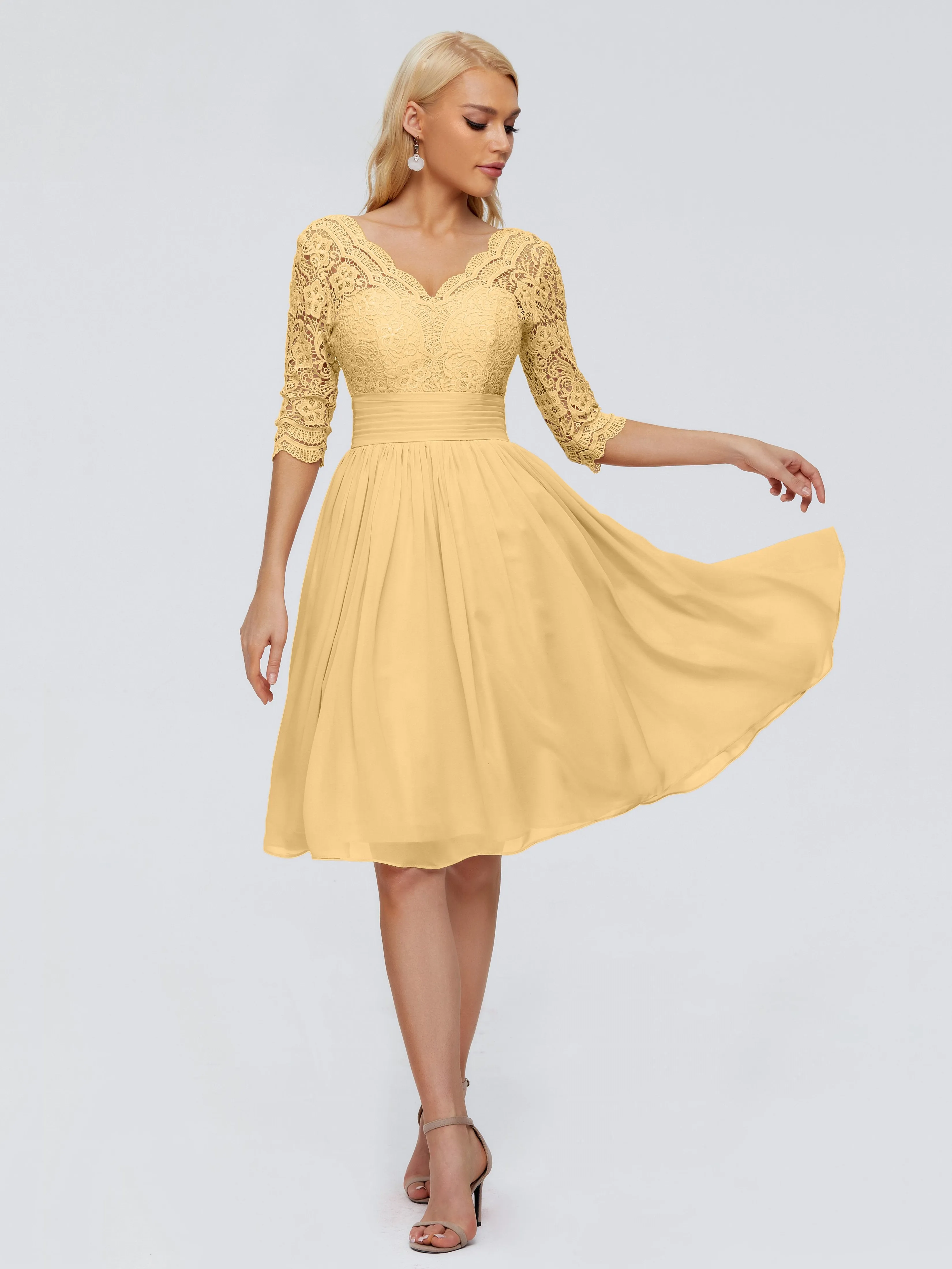 Jordyn Elegant V-neck Chiffon Bridesmaid Dresses