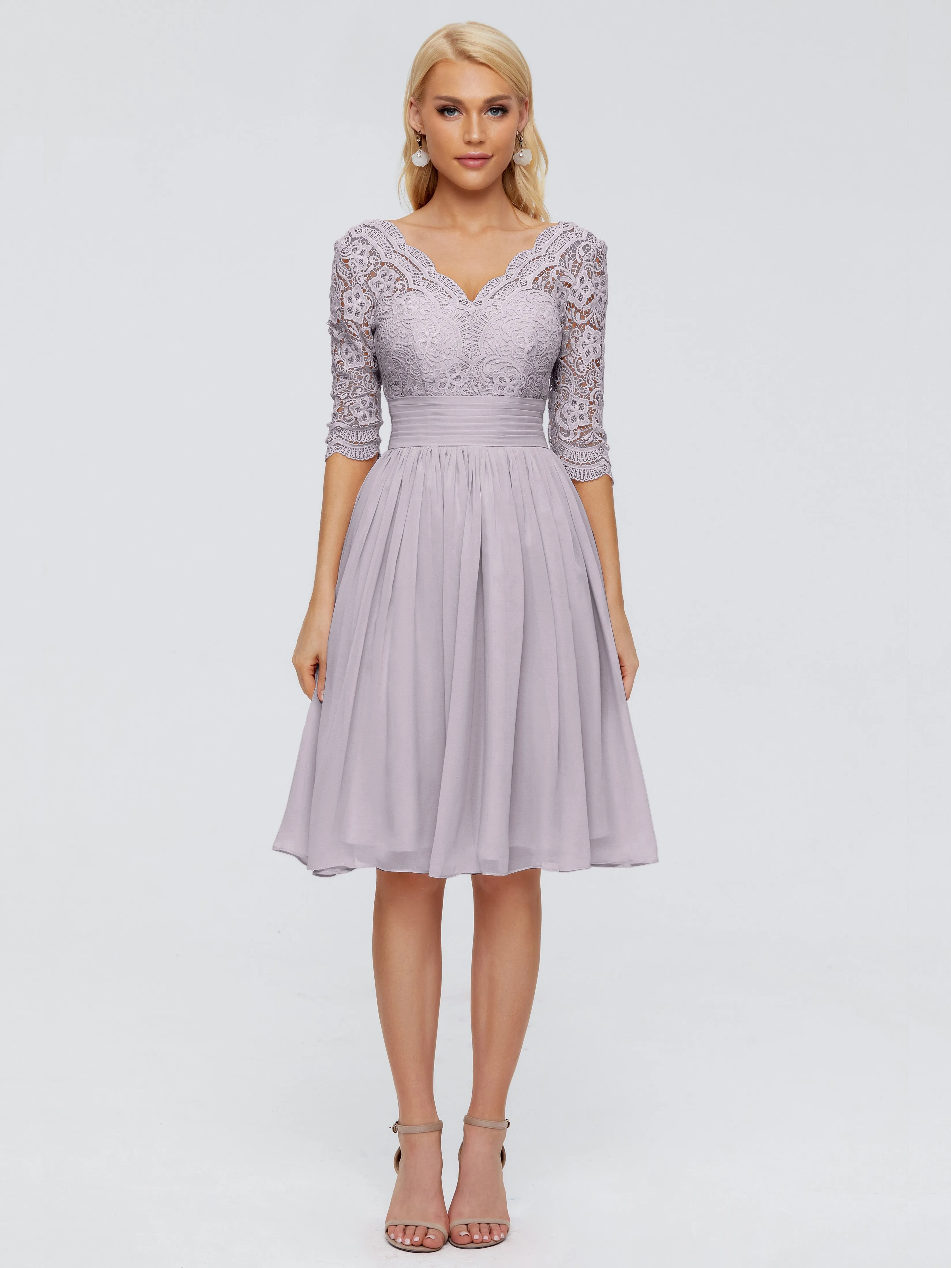 Jordyn Elegant V-neck Chiffon Bridesmaid Dresses