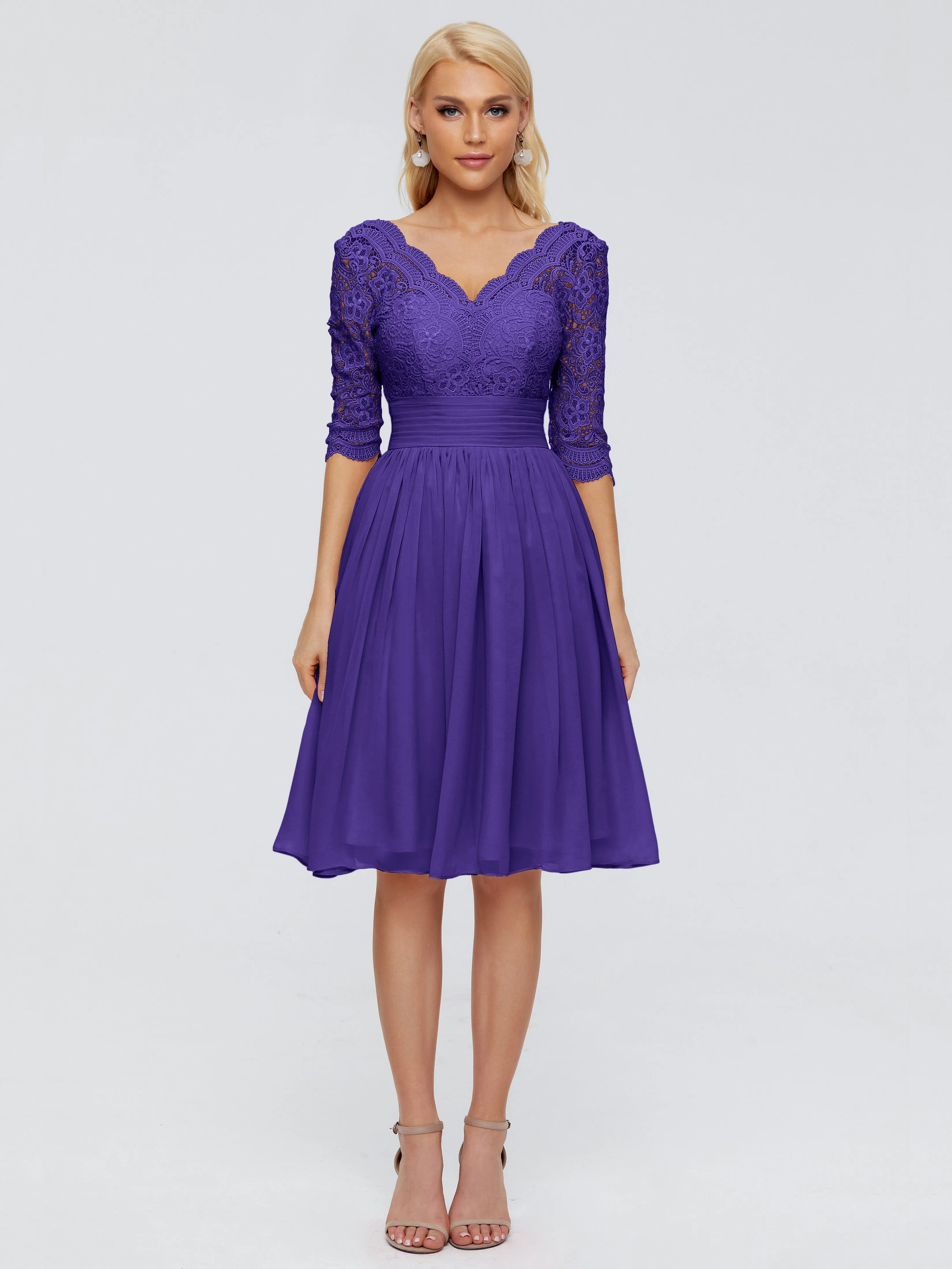 Jordyn Elegant V-neck Chiffon Bridesmaid Dresses