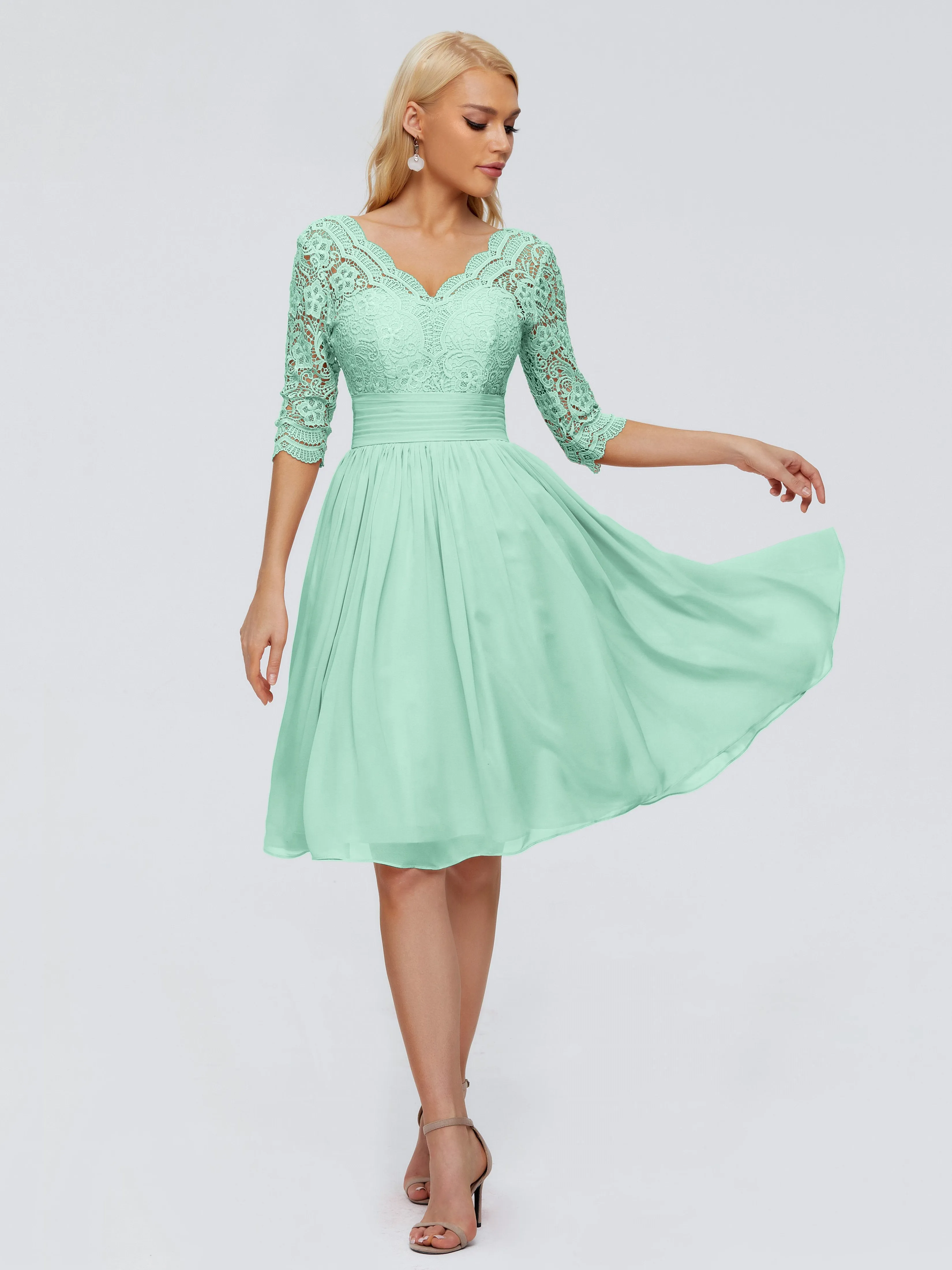 Jordyn Elegant V-neck Chiffon Bridesmaid Dresses