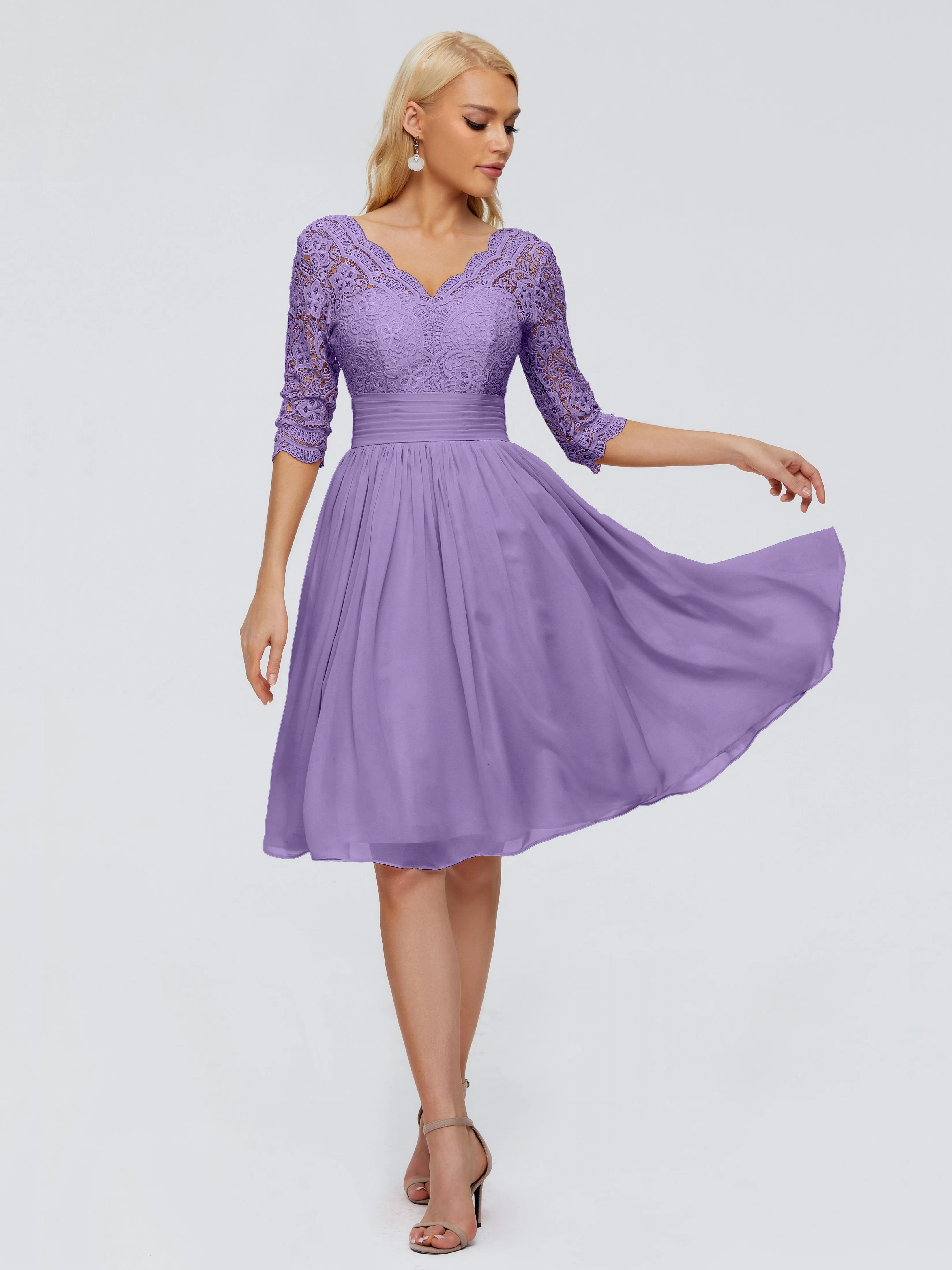 Jordyn Elegant V-neck Chiffon Bridesmaid Dresses