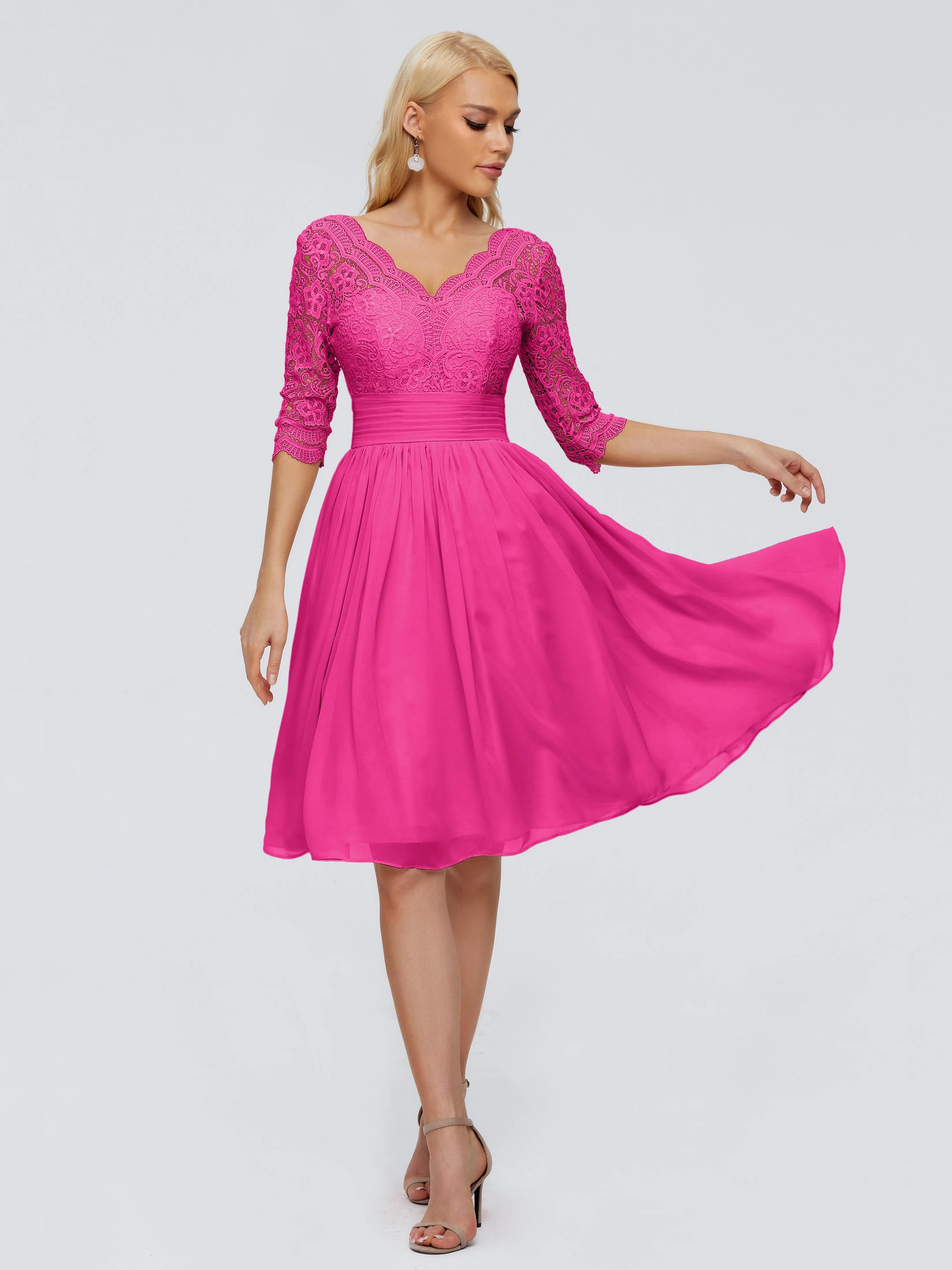 Jordyn Elegant V-neck Chiffon Bridesmaid Dresses