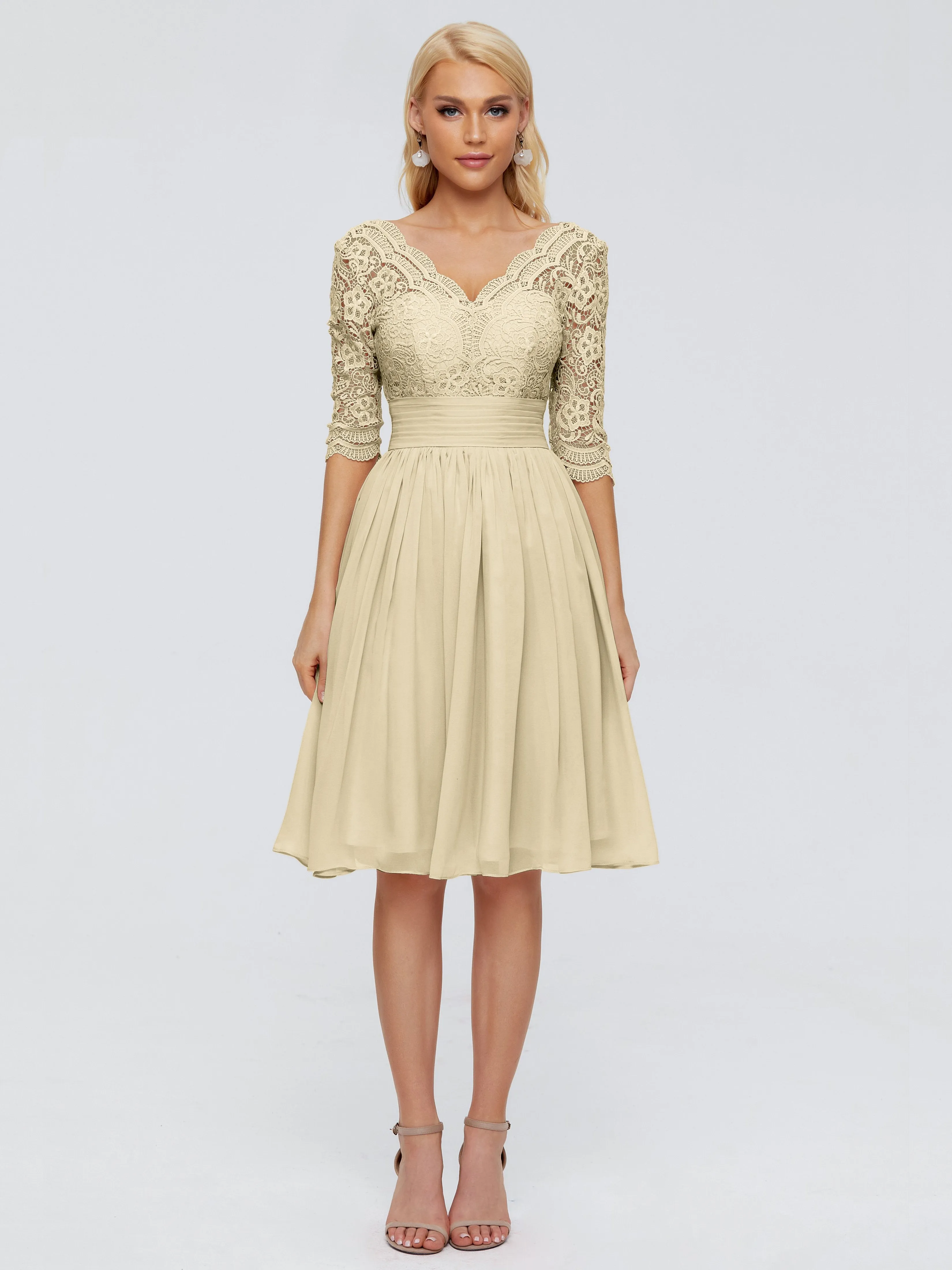 Jordyn Elegant V-neck Chiffon Bridesmaid Dresses