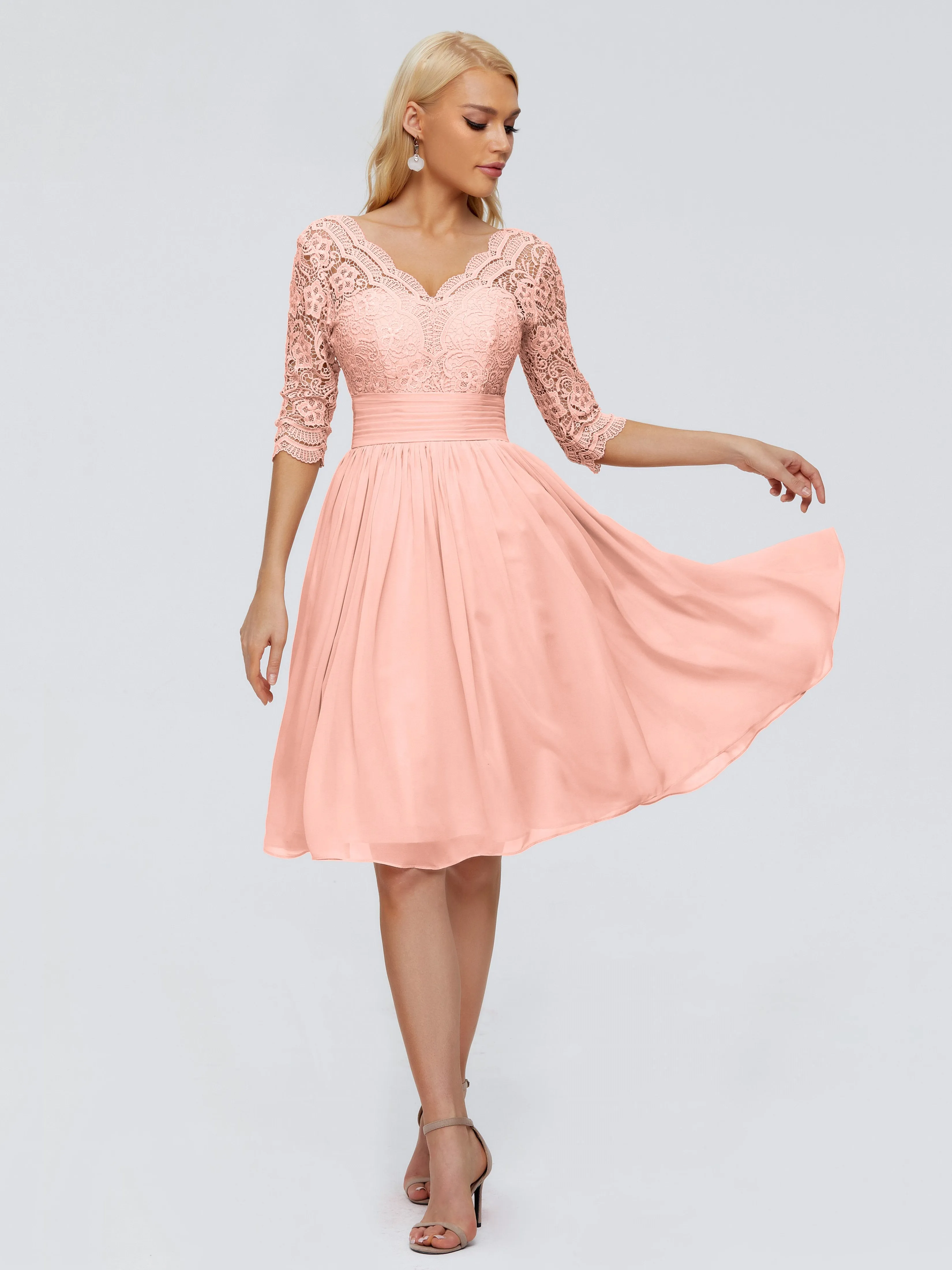 Jordyn Elegant V-neck Chiffon Bridesmaid Dresses