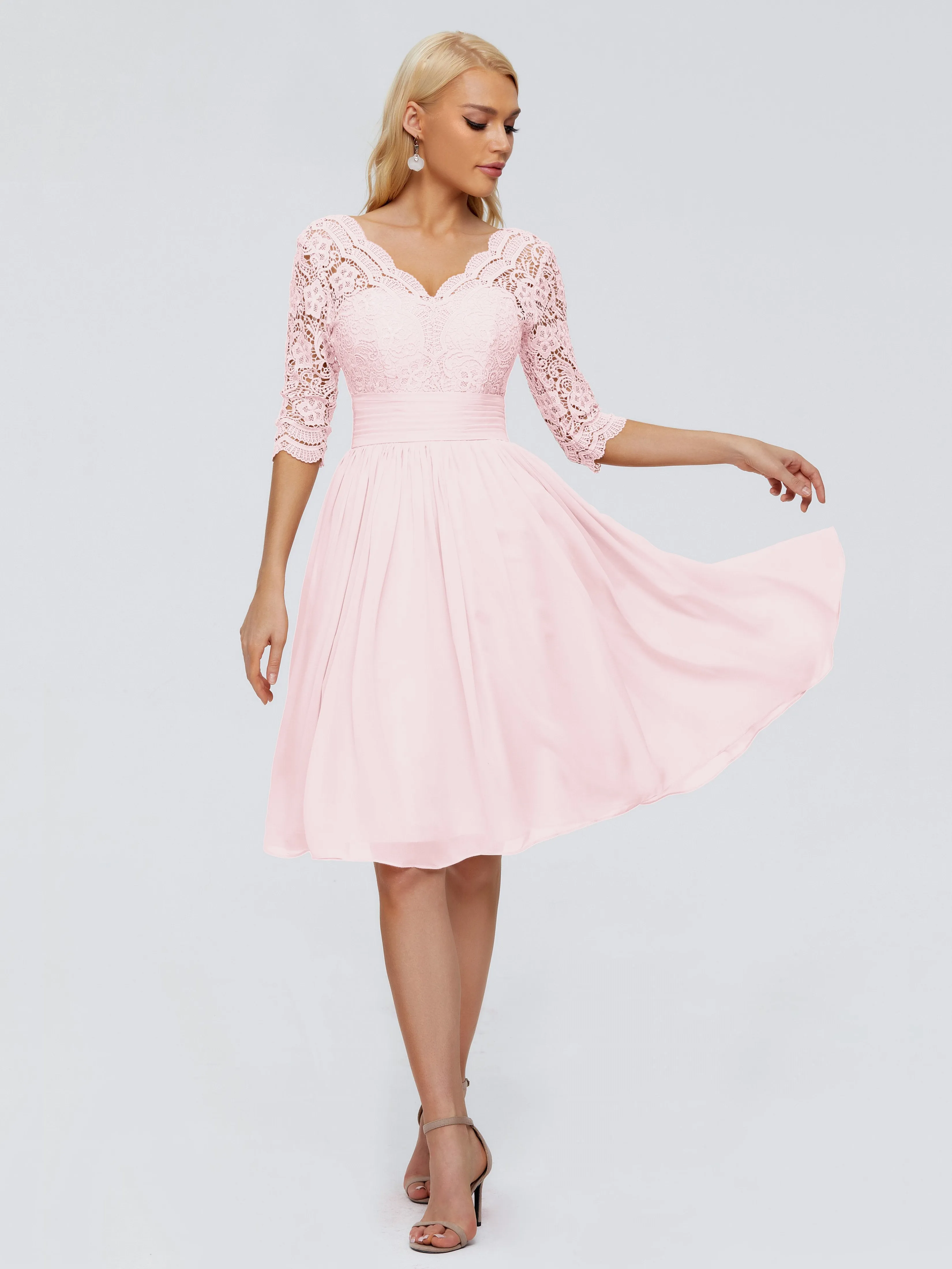 Jordyn Elegant V-neck Chiffon Bridesmaid Dresses