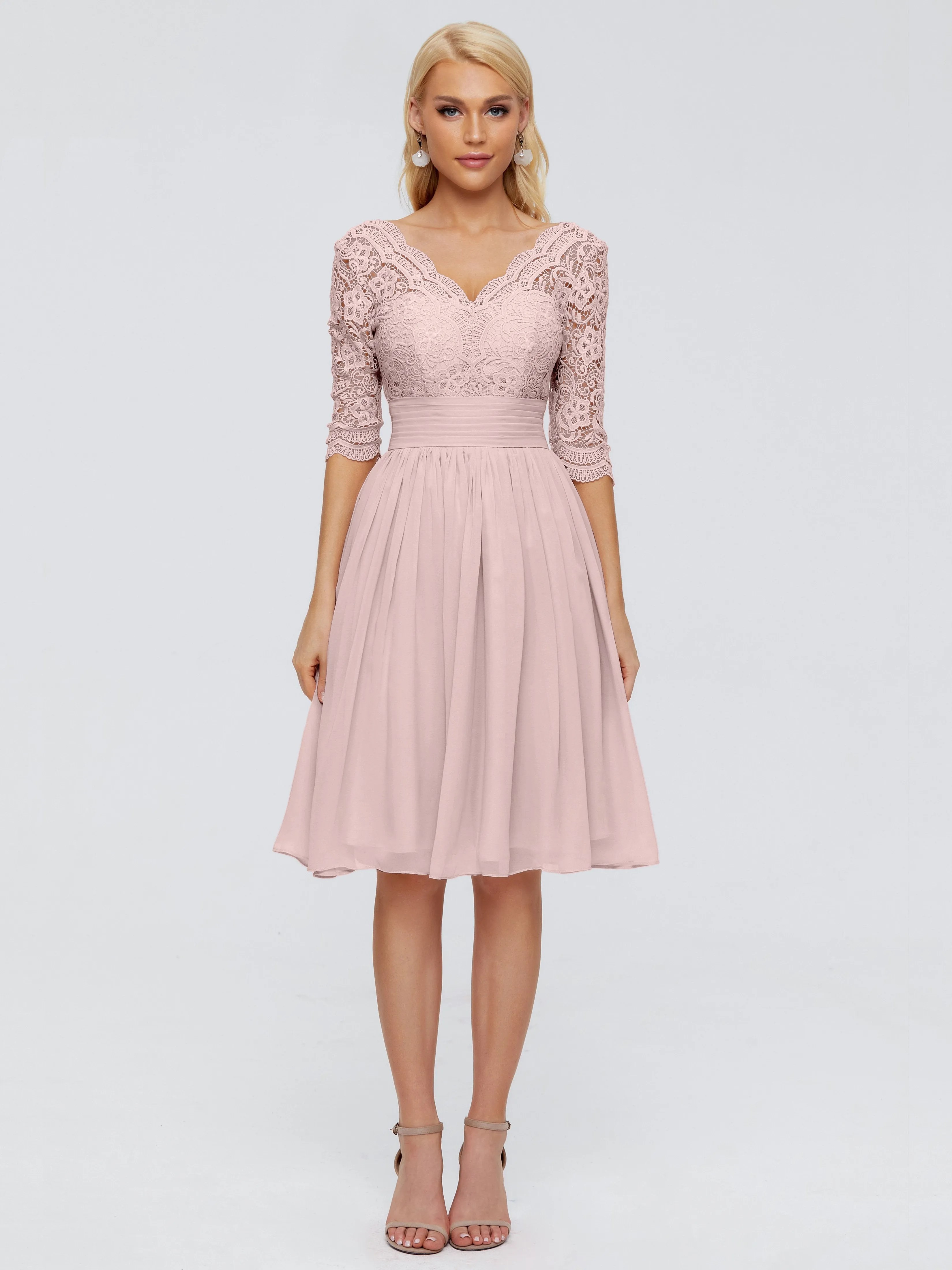 Jordyn Elegant V-neck Chiffon Bridesmaid Dresses