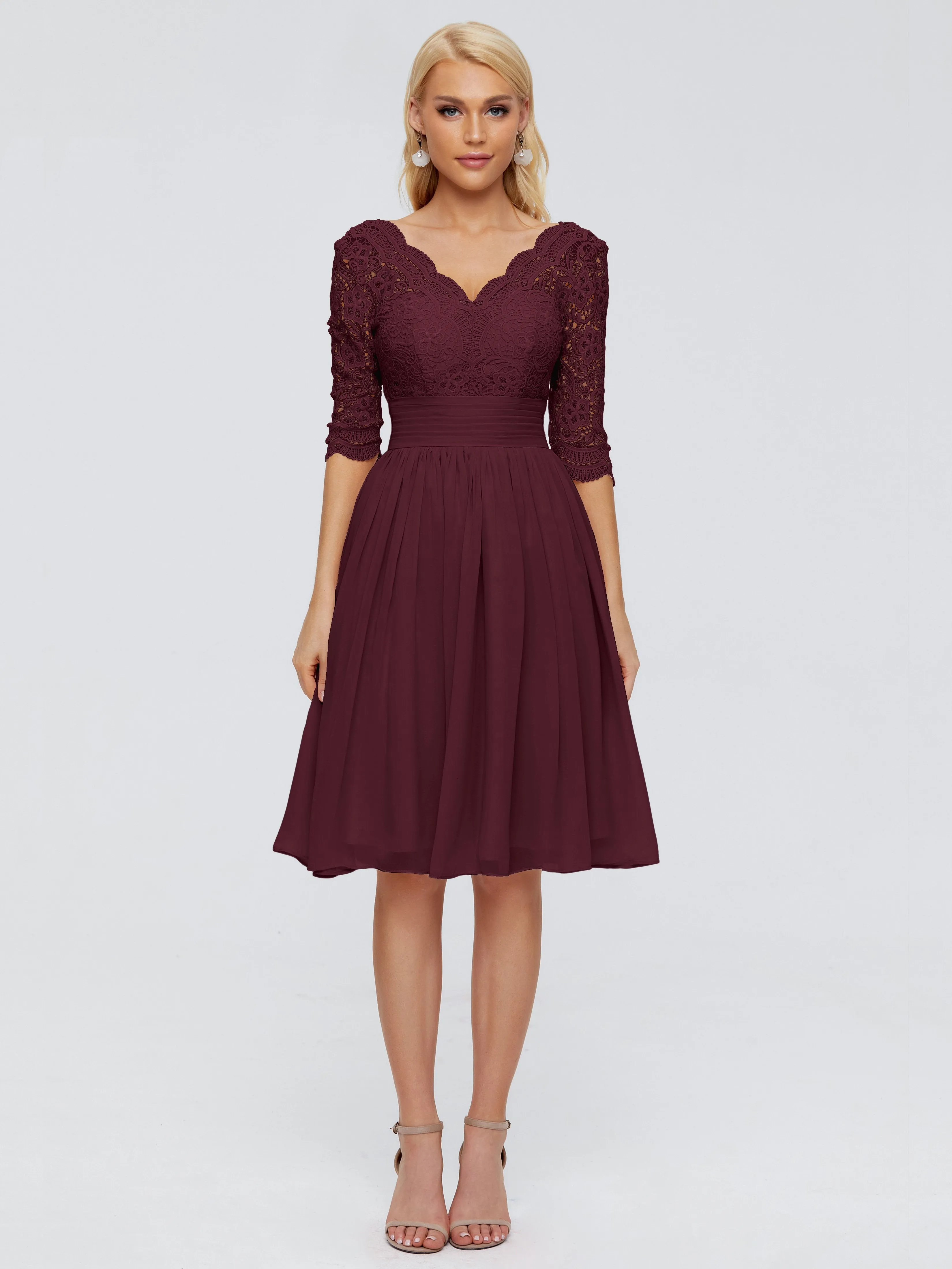 Jordyn Elegant V-neck Chiffon Bridesmaid Dresses