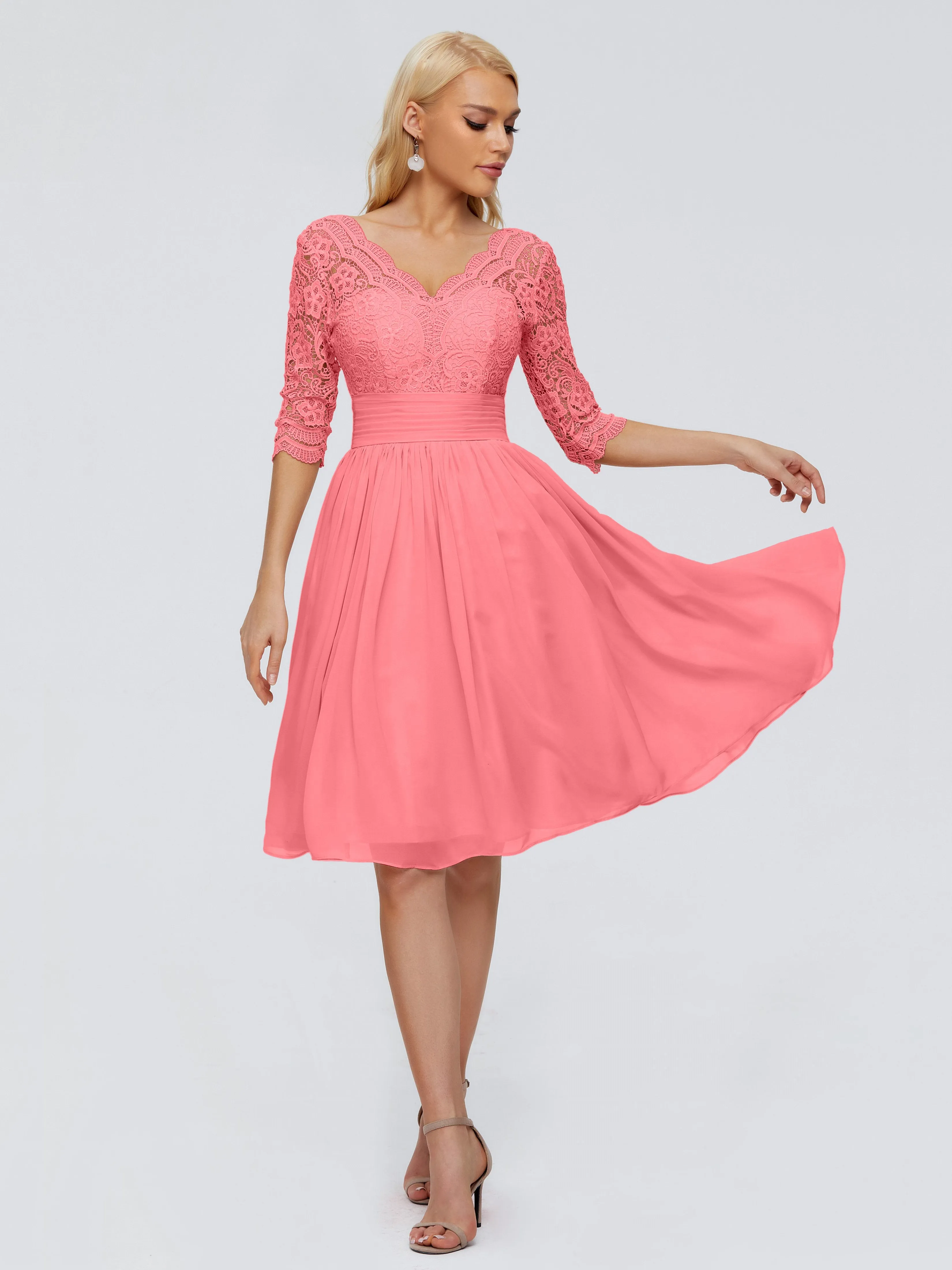 Jordyn Elegant V-neck Chiffon Bridesmaid Dresses