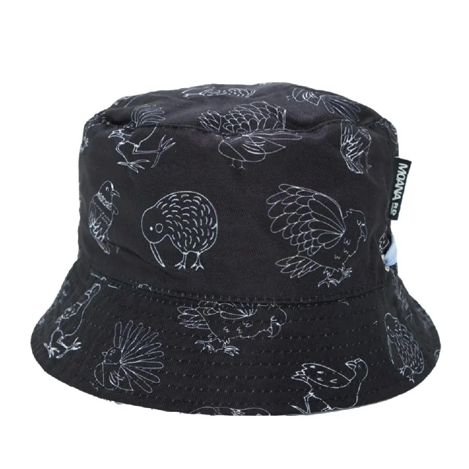 Kids Reversible Bucket Hat - Blue/Black