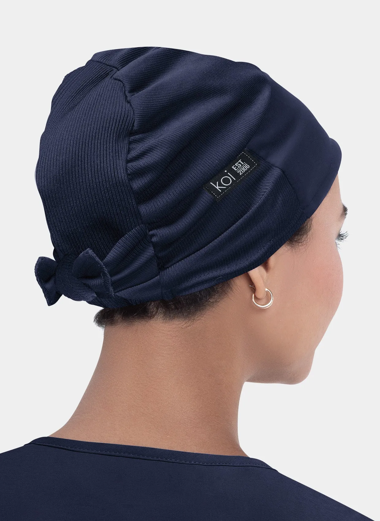 Koi Unisex Scrub Hat - Navy