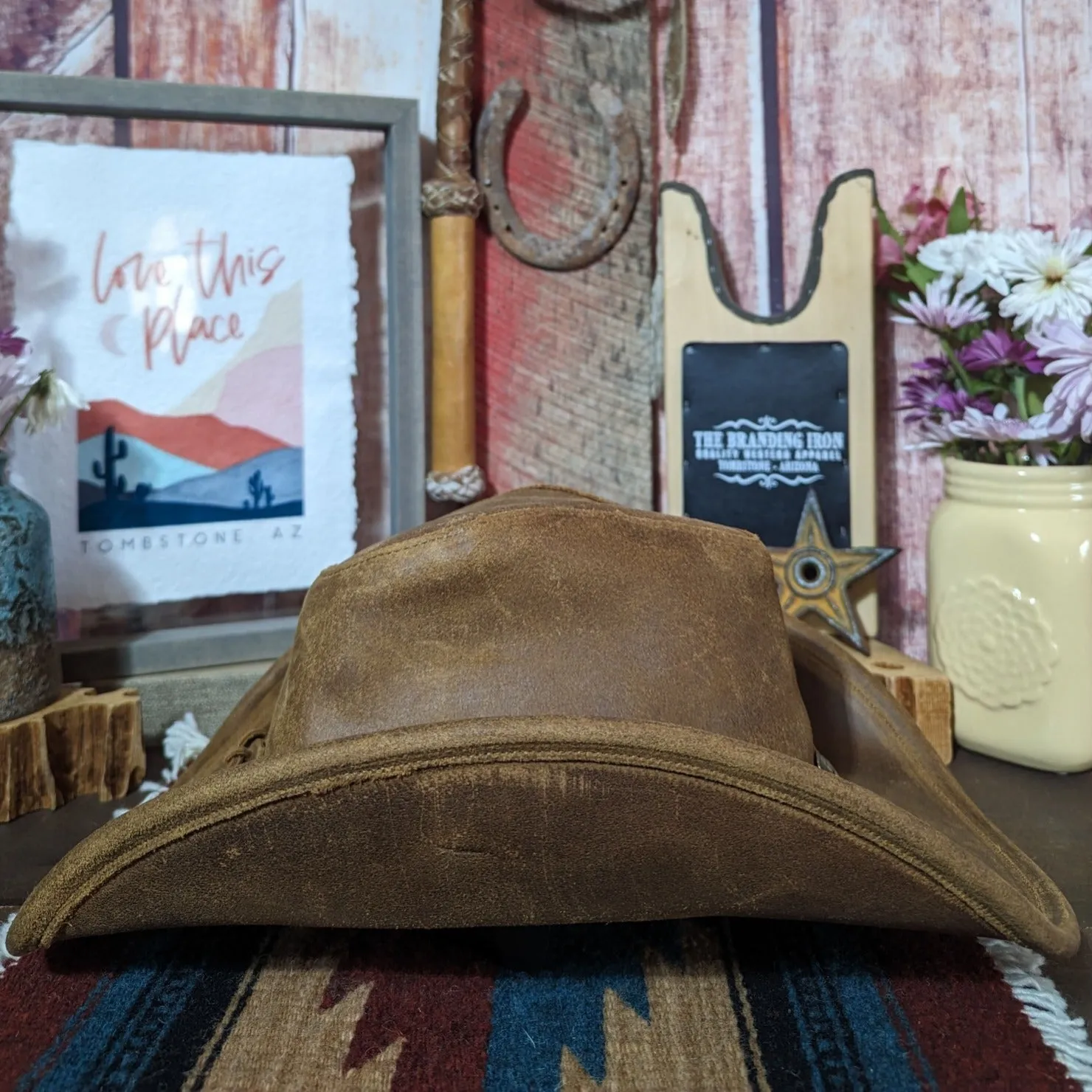 Leather "Silverton Dude" Hat by Minnetonka 9613