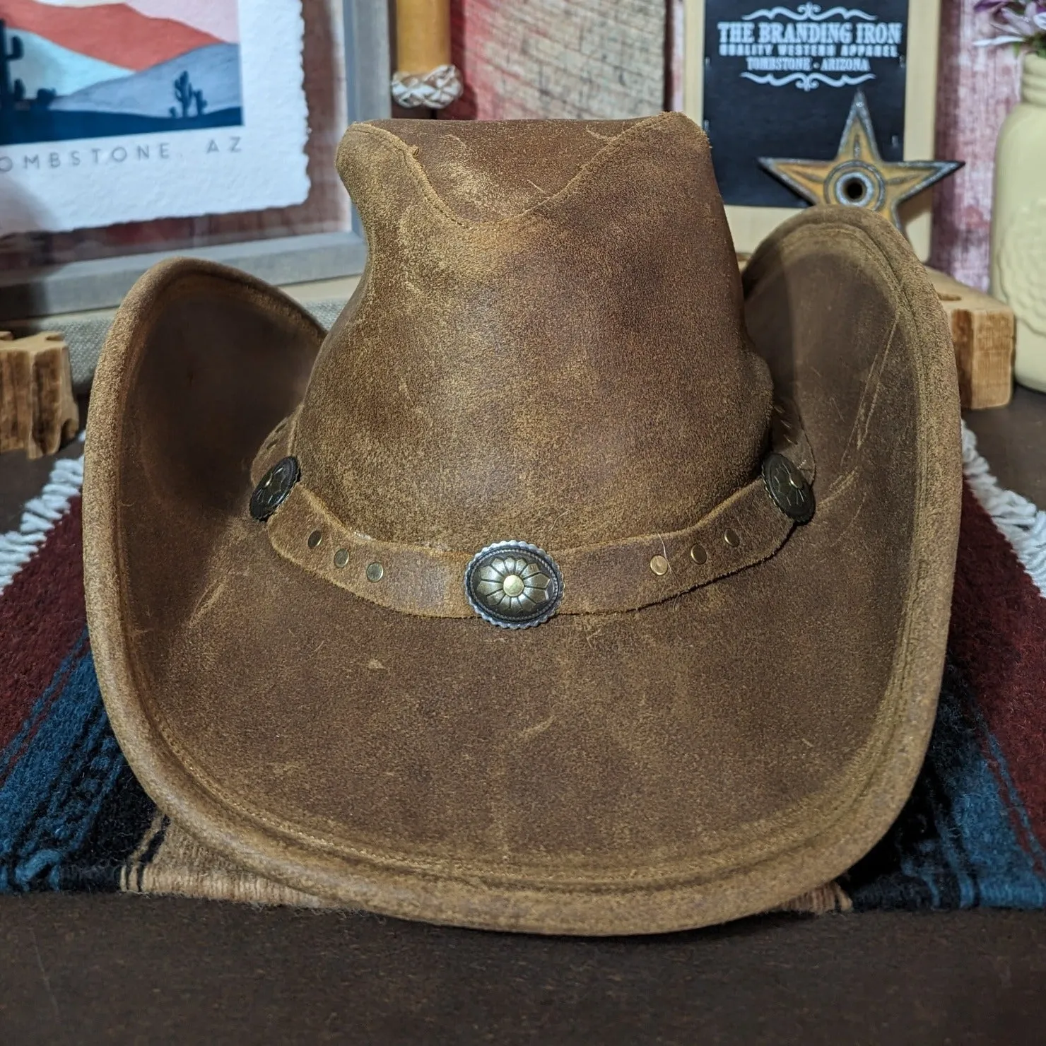 Leather "Silverton Dude" Hat by Minnetonka 9613