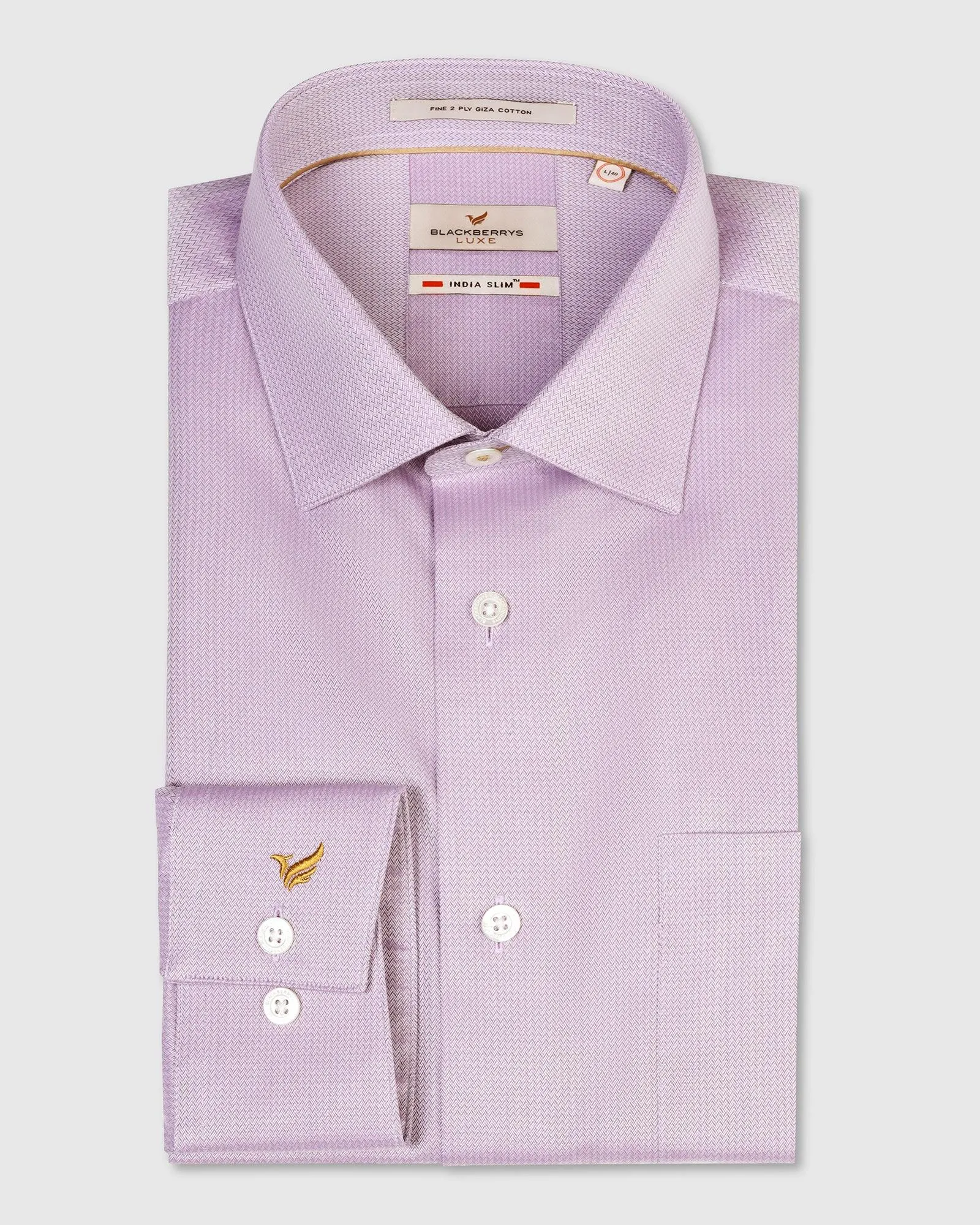 Luxe Formal Purple Textured Shirt - Richmond